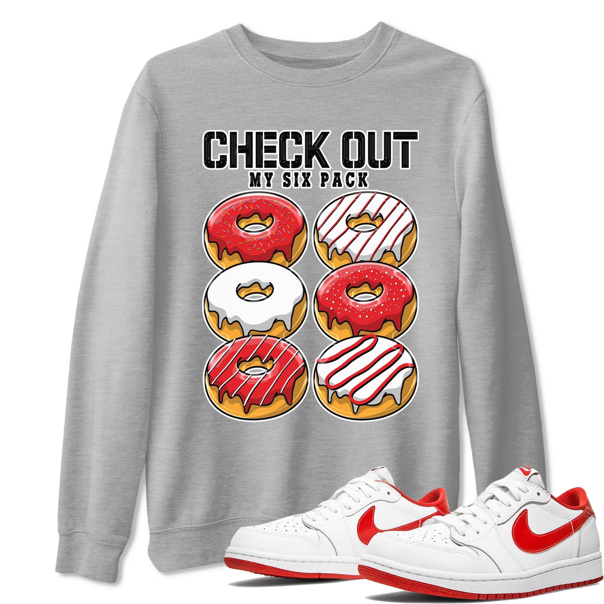 Check Out My Six Pack snkmatch Tee - Air Jordan 1 University Red