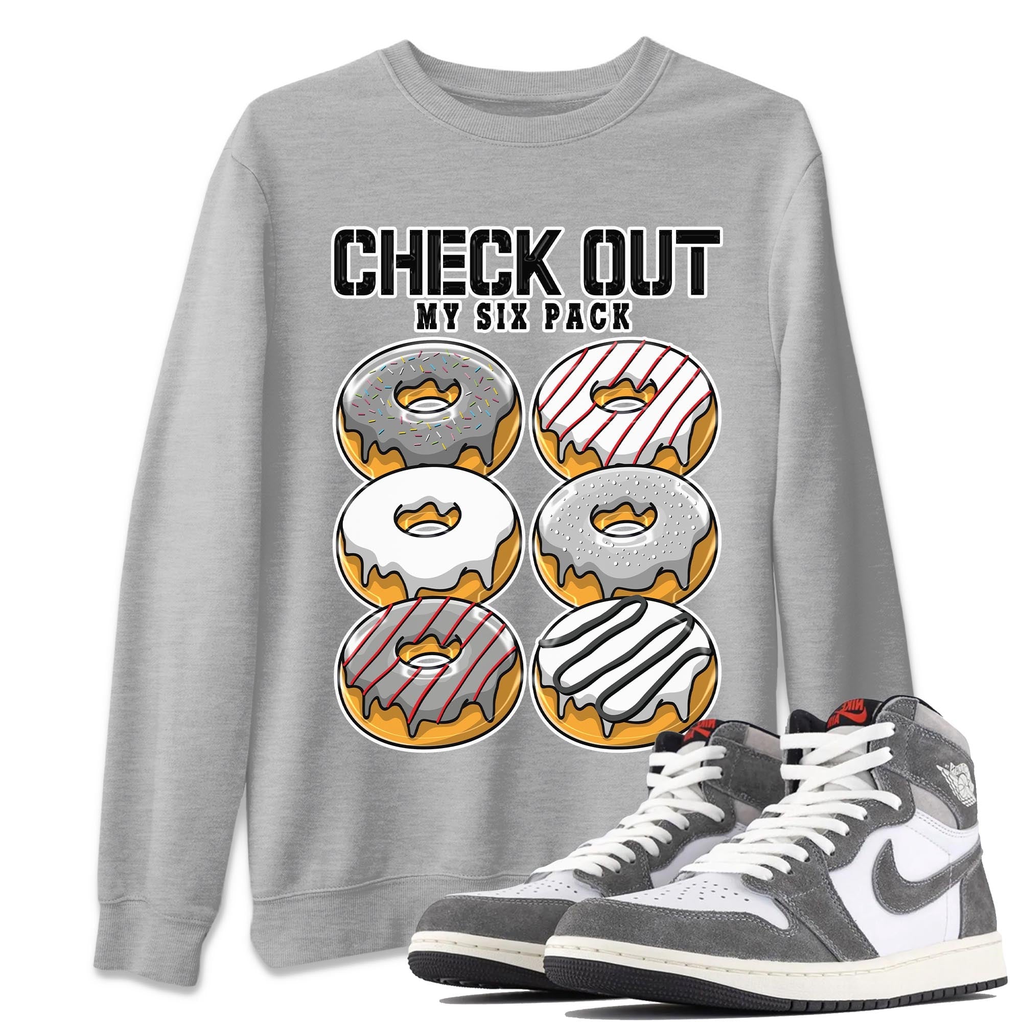Check Out My Six Pack Unisex Tops - Air Jordan 1 Washed Heritage