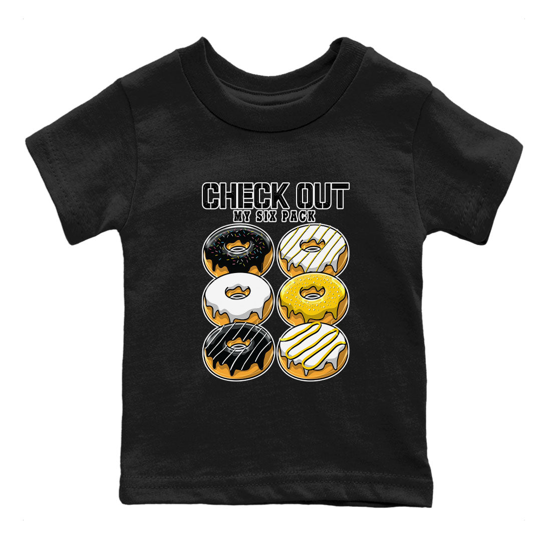 Check Out My Six Pack snkmatch Tees Kids - Air Jordan 1 Yellow Ochre