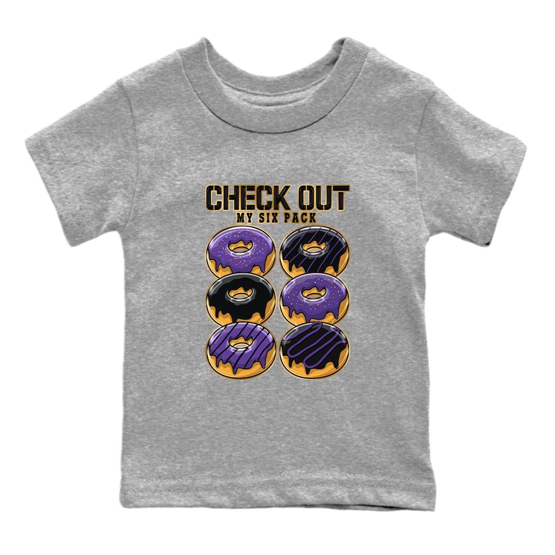 Check Out My Six Pack snkmatch Tee Kids - Air Jordan 12 Field Purple