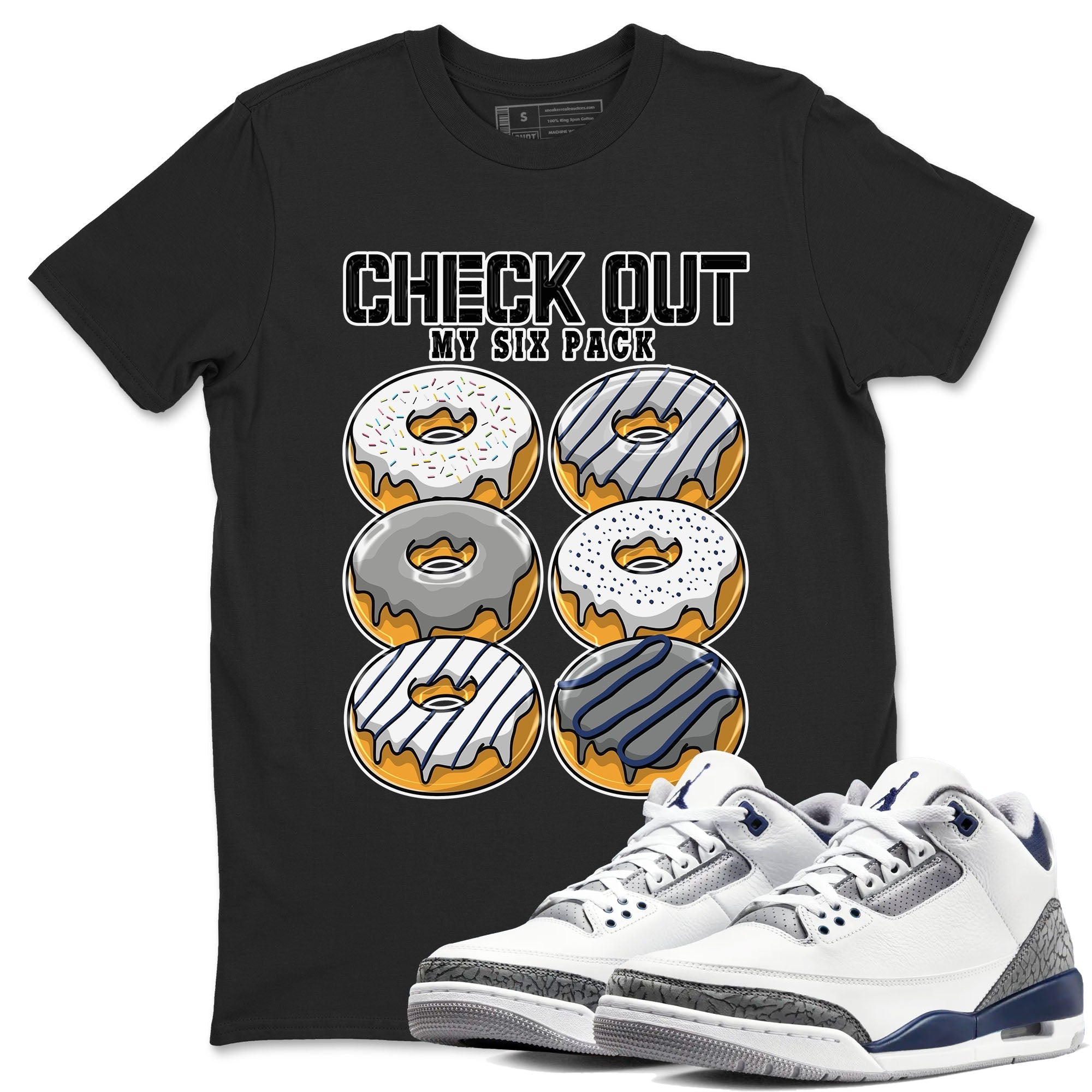 Check Out My Six Pack snkmatch Tees - Air Jordan 3 Midnight Navy 2023