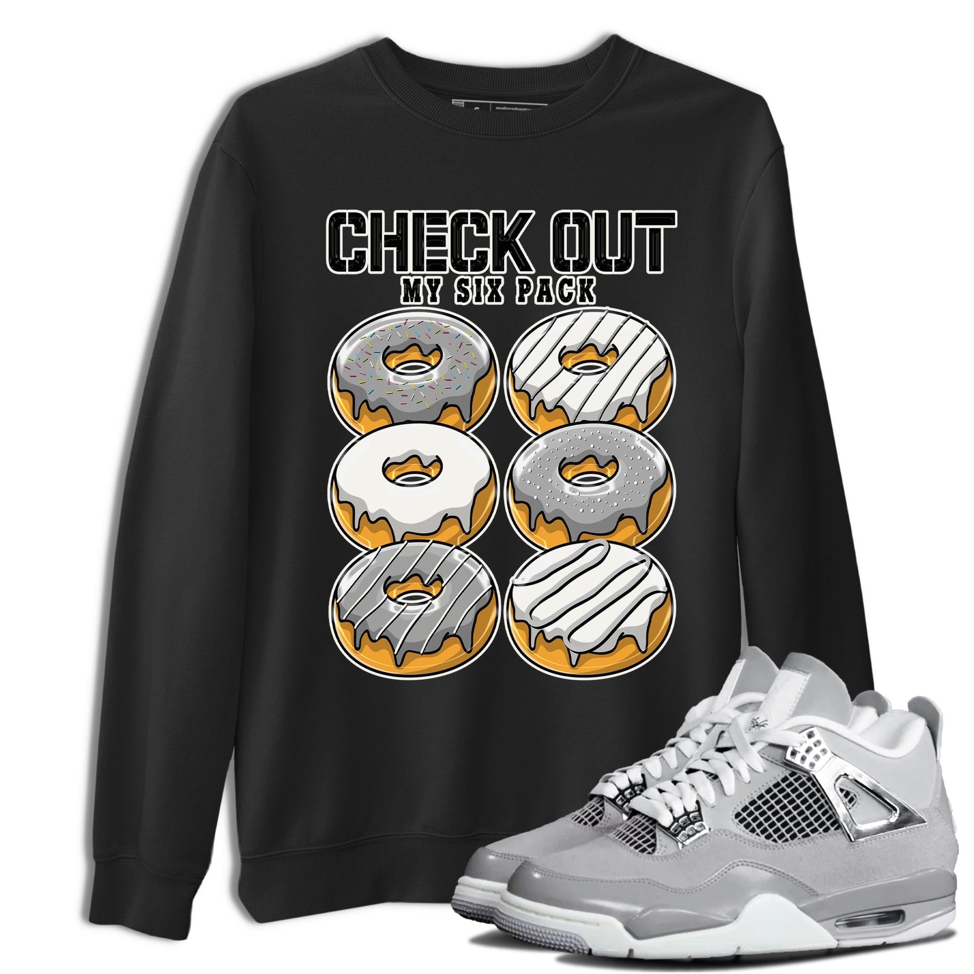 Check Out My Six Pack snkmatch Tee - Air Jordan 4 Frozen Moments
