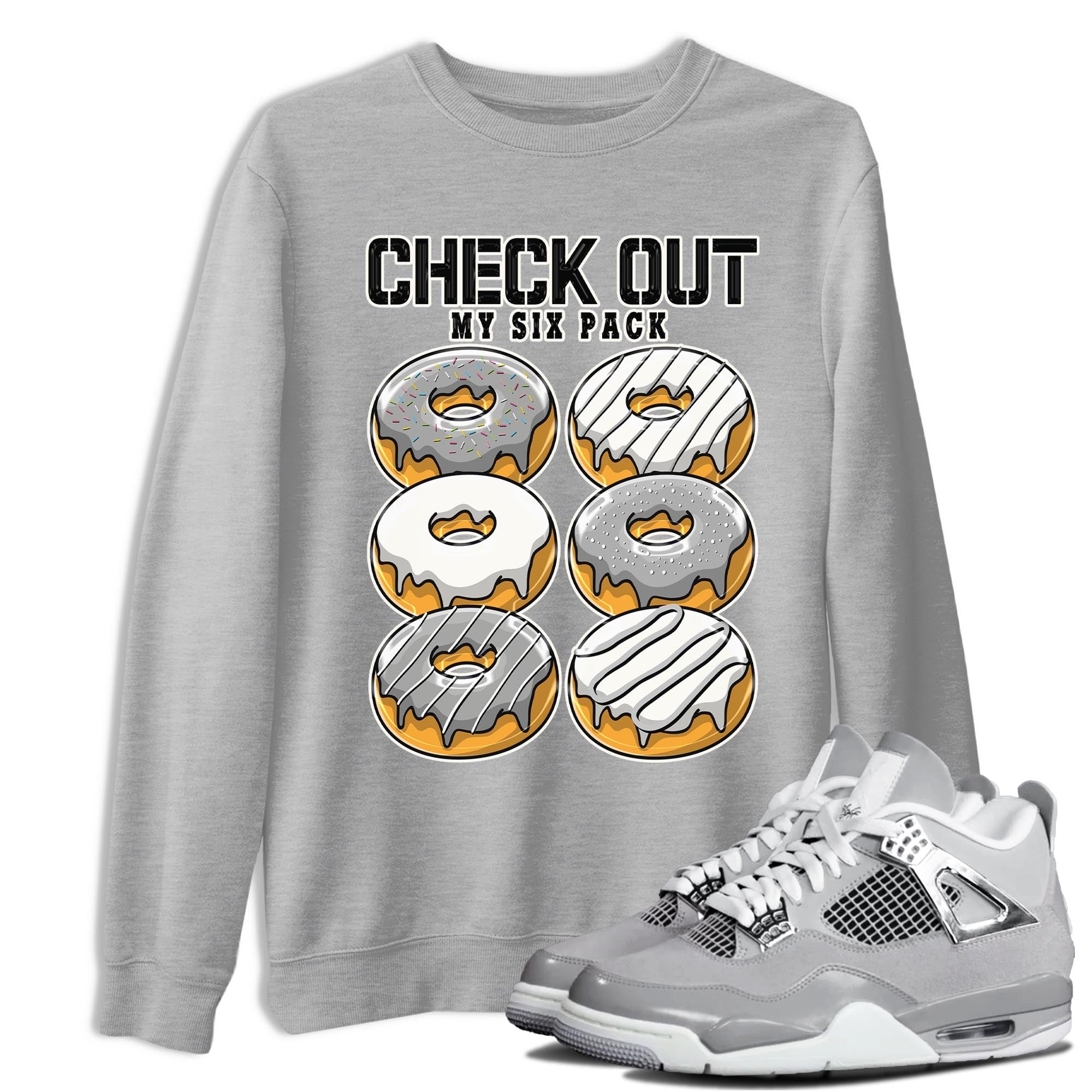 Check Out My Six Pack snkmatch Tee - Air Jordan 4 Frozen Moments