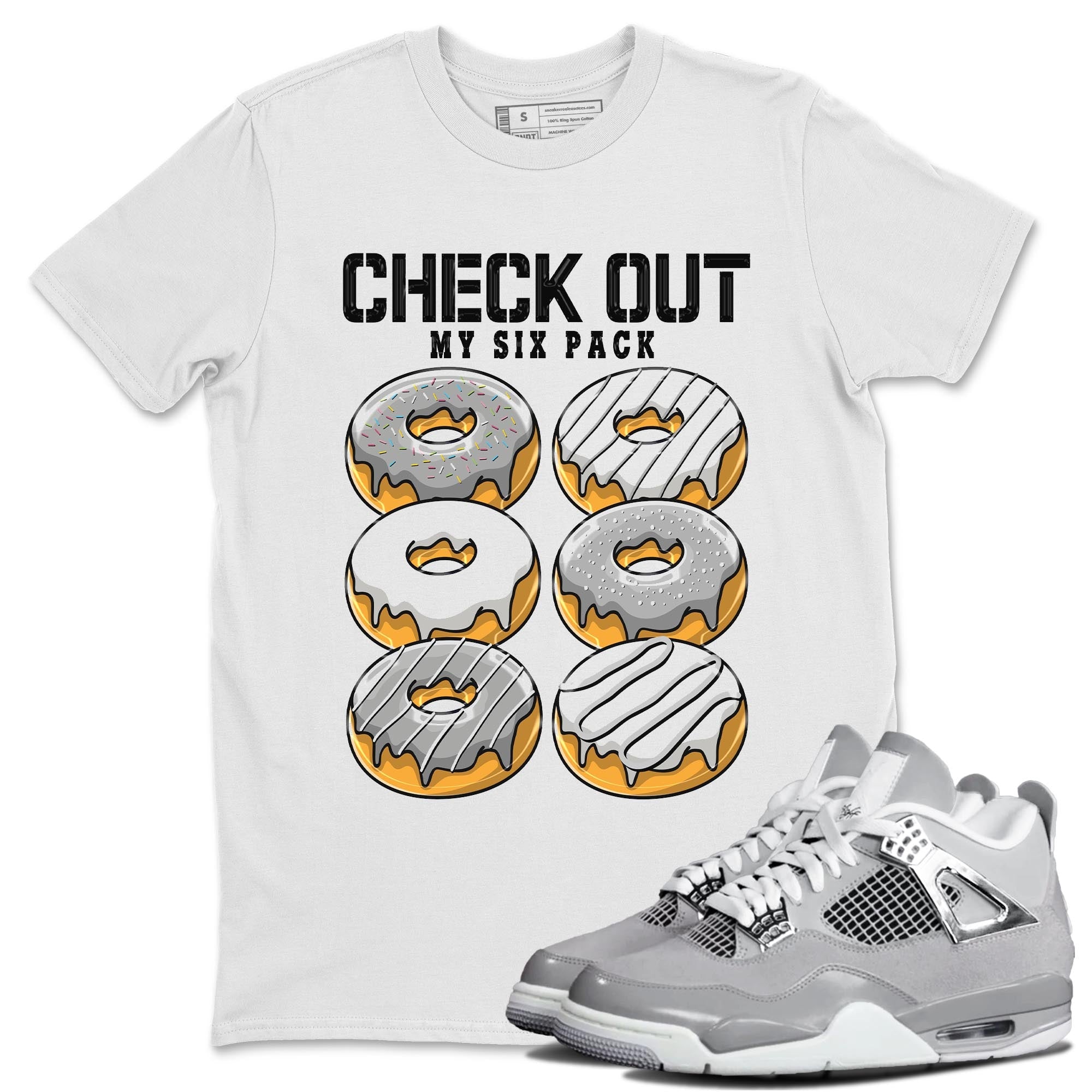Check Out My Six Pack snkmatch Tee - Air Jordan 4 Frozen Moments