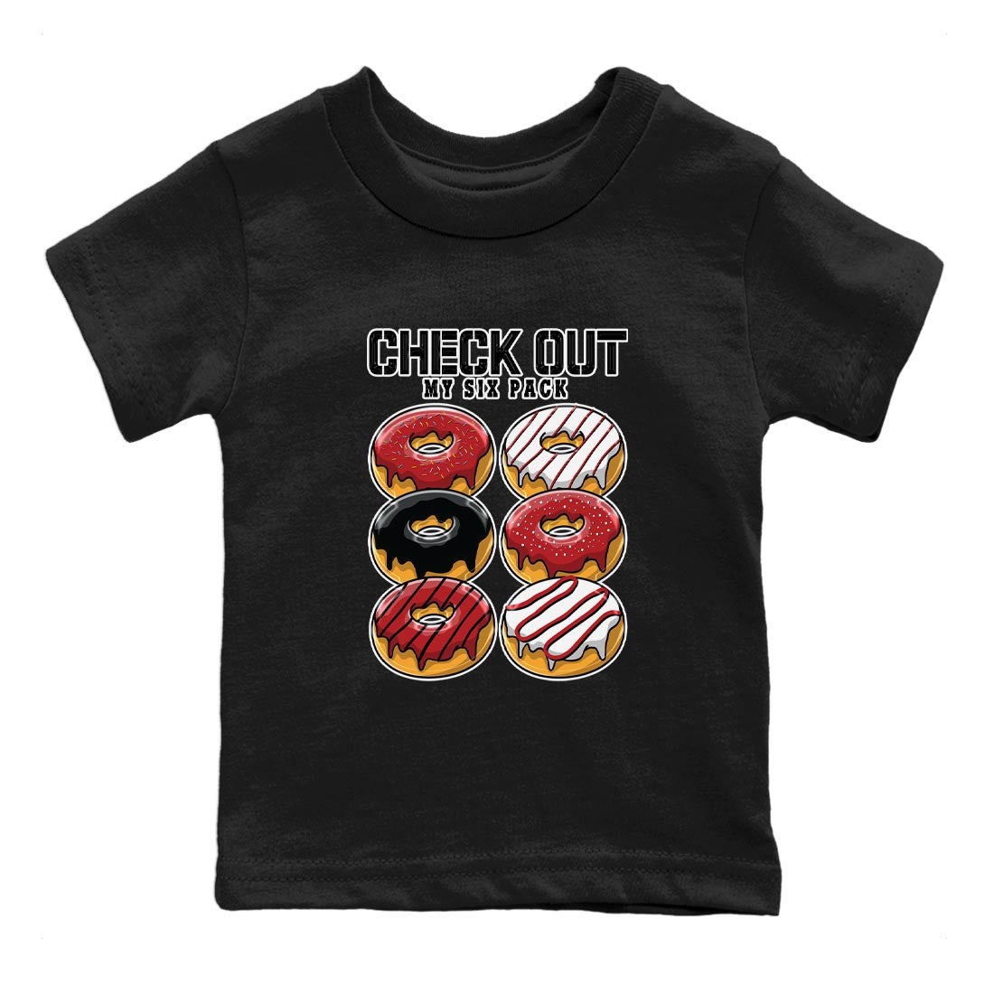 Check Out My Six Pack snkmatch Tee Kids - Air Jordan 4 Red Cement