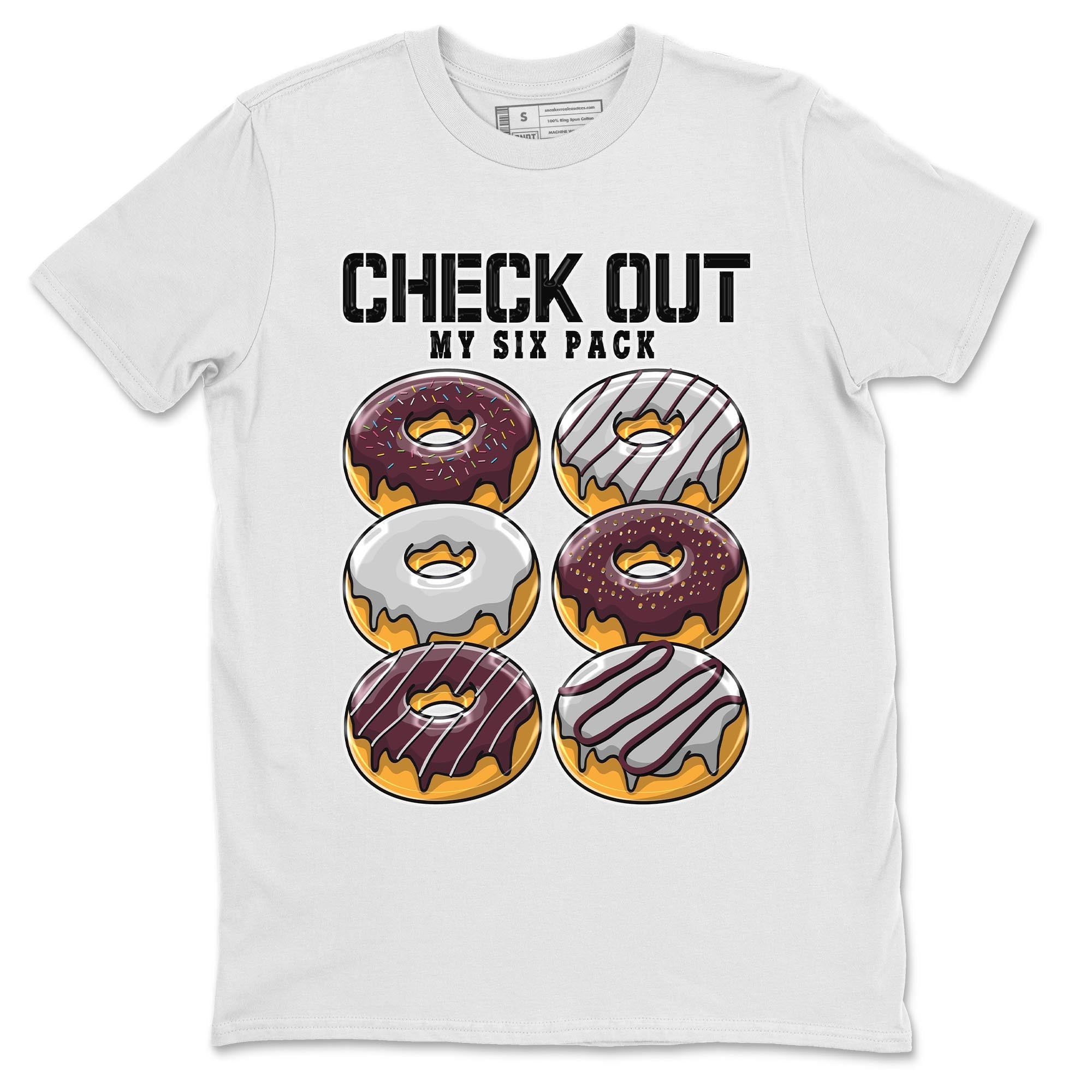 Check Out My Six Pack snkmatch Tee - Air Jordan 5 Burgundy