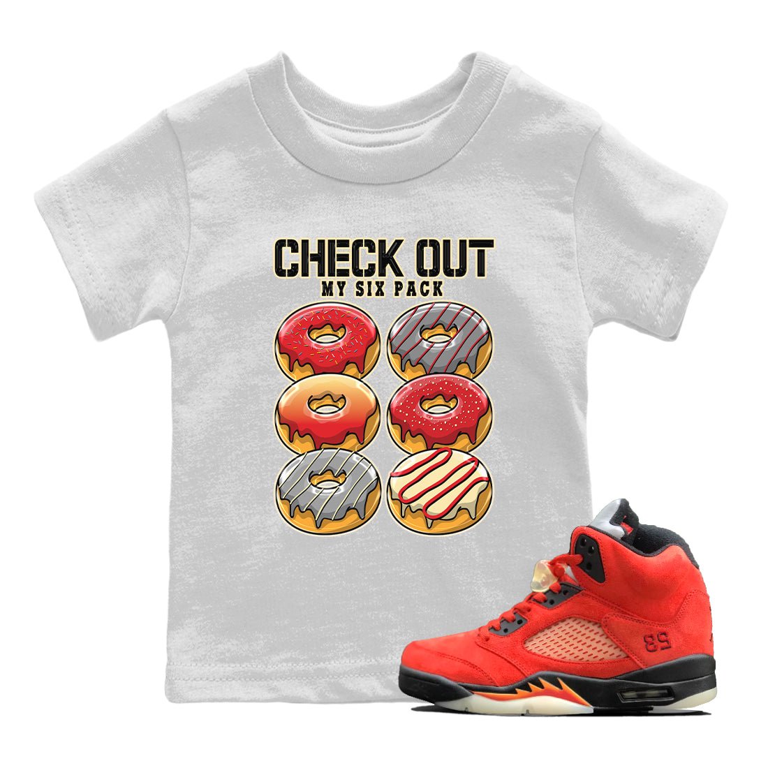 Check Out My Six Pack Kids Tops - Air Jordan 5 Mars For Her