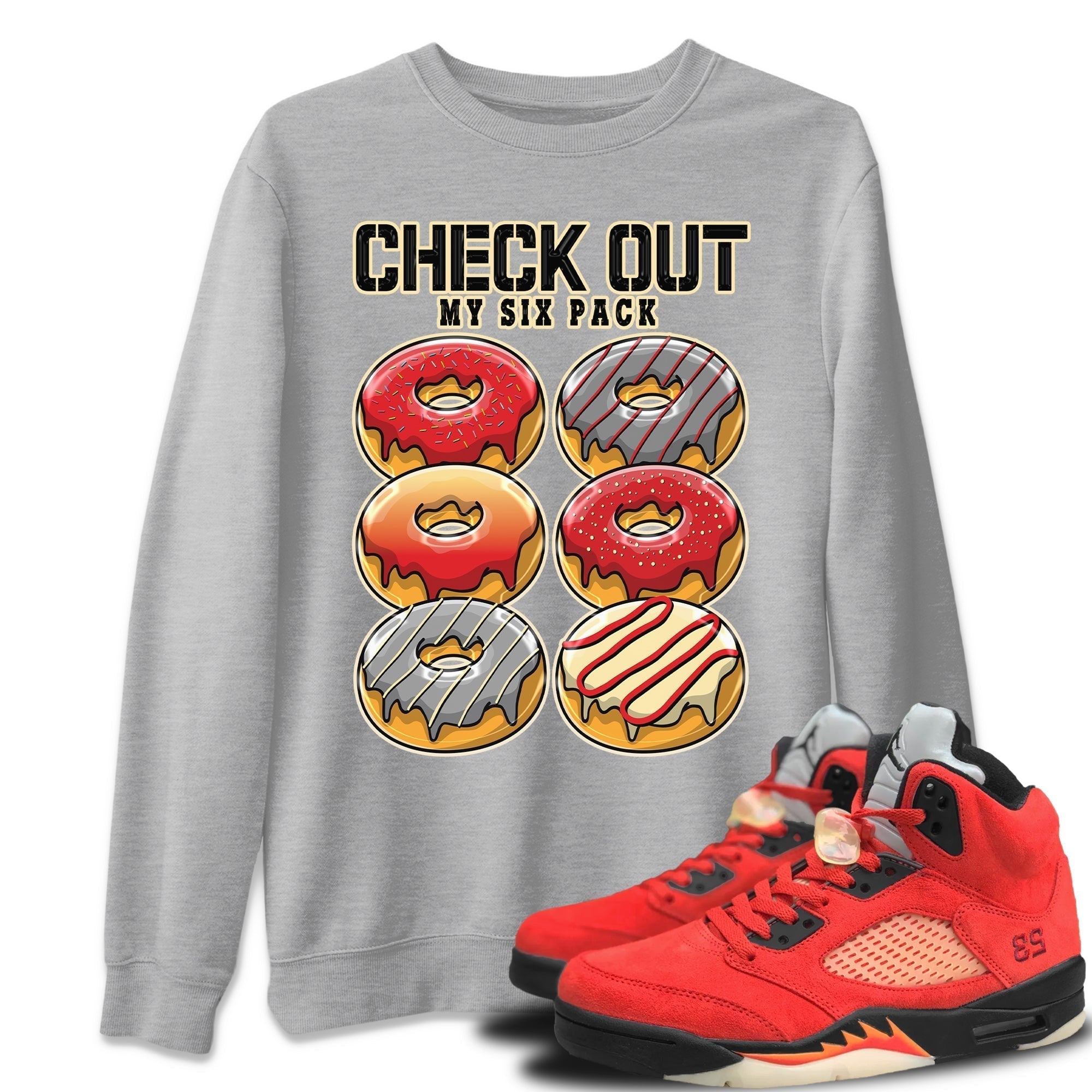Check Out My Six Pack Unisex Tops - Air Jordan 5 Mars For Her