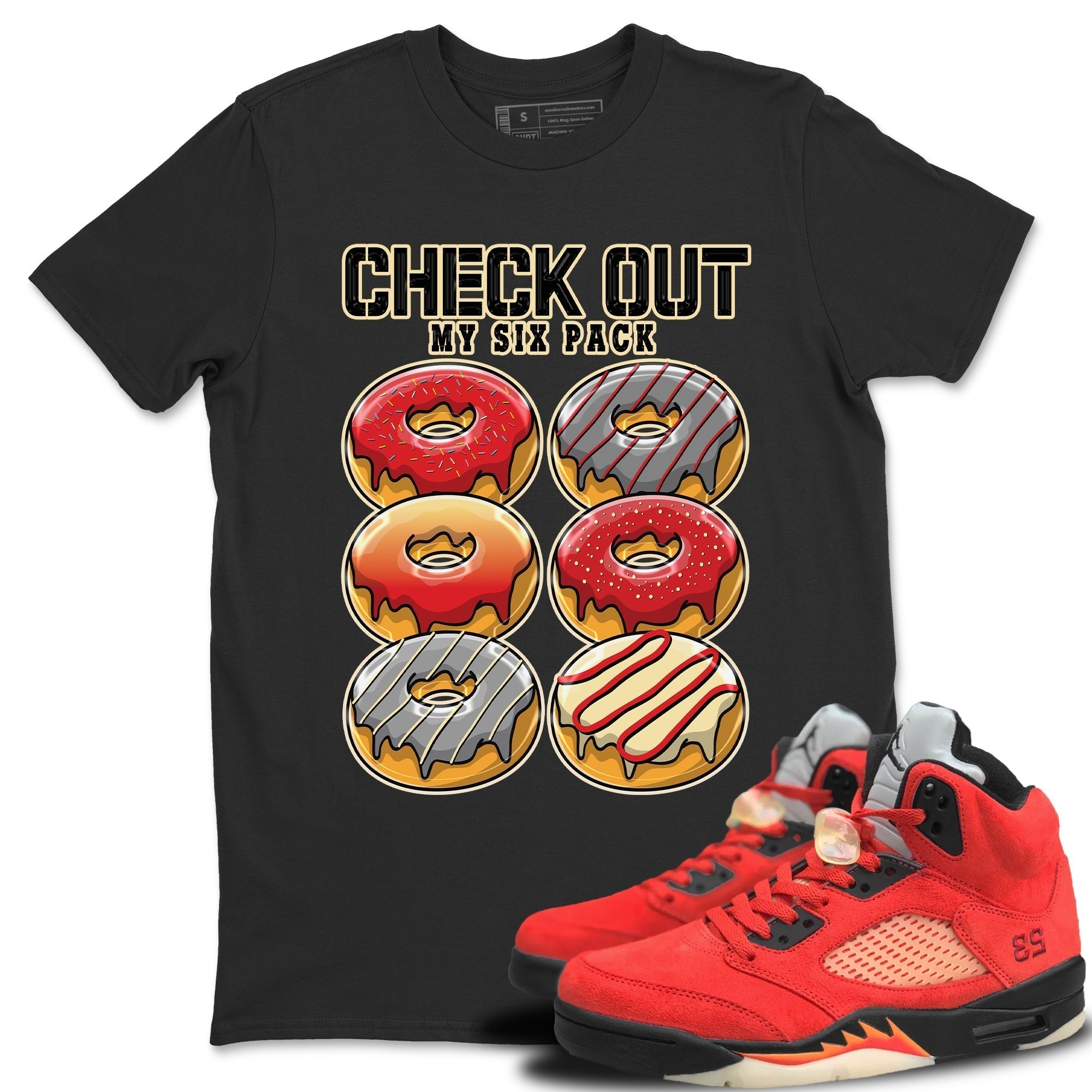 Check Out My Six Pack Unisex Tops - Air Jordan 5 Mars For Her