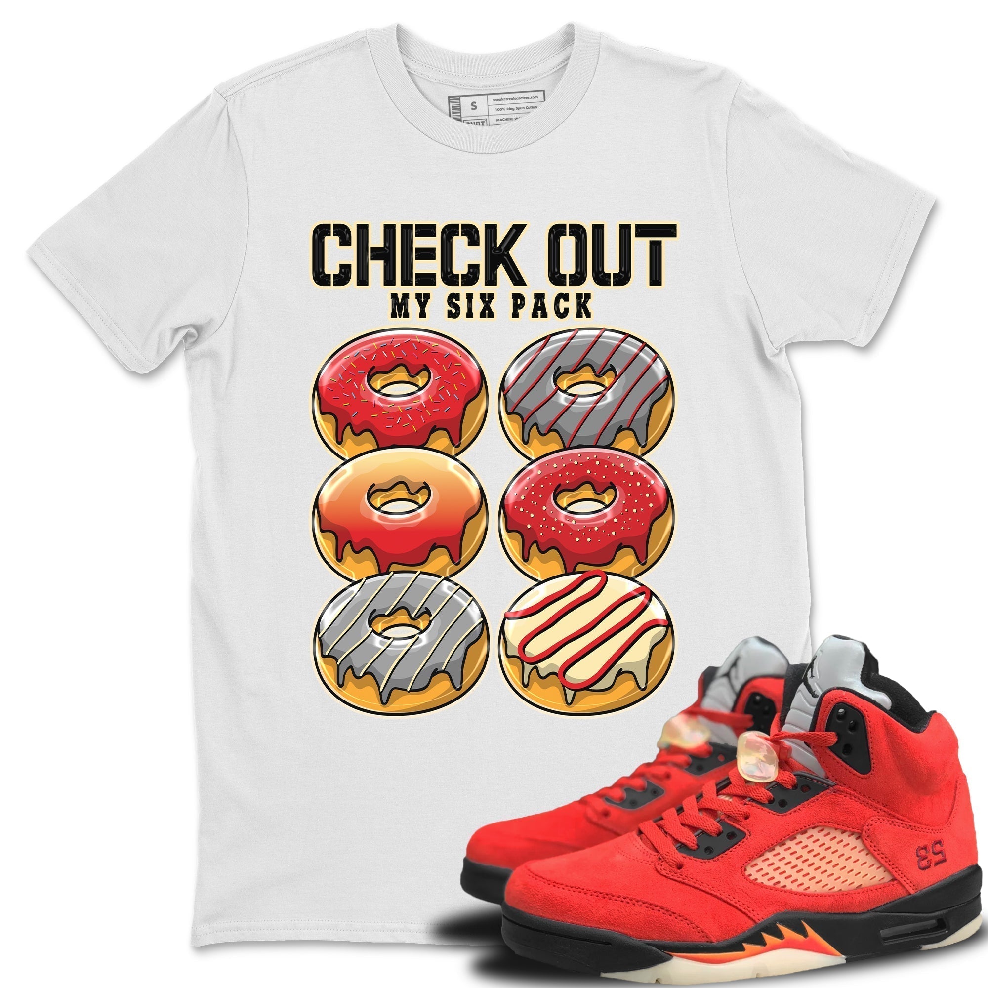 Check Out My Six Pack Unisex Tops - Air Jordan 5 Mars For Her