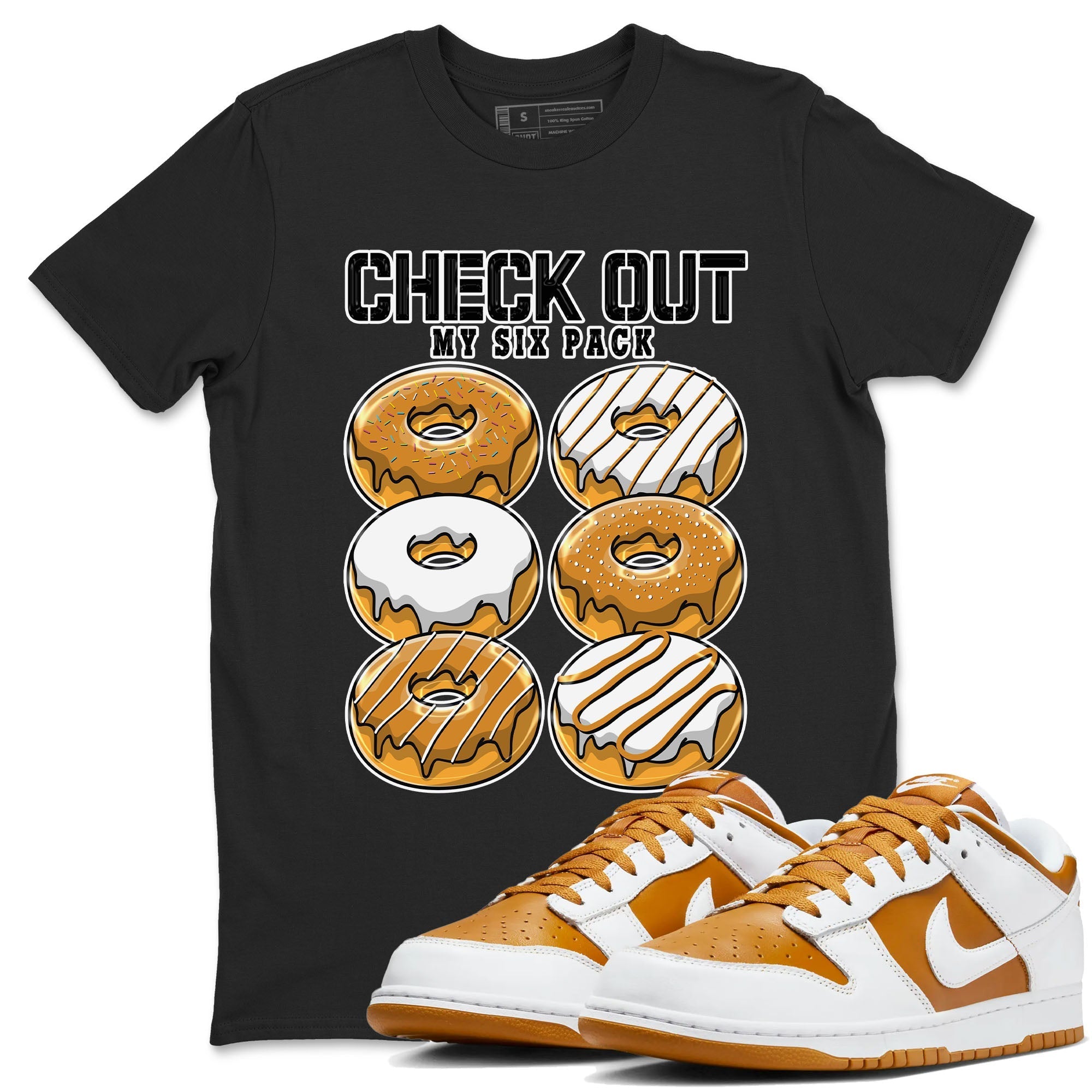Check Out My Six Pack snkmatch Tees - Dunk Dark Curry