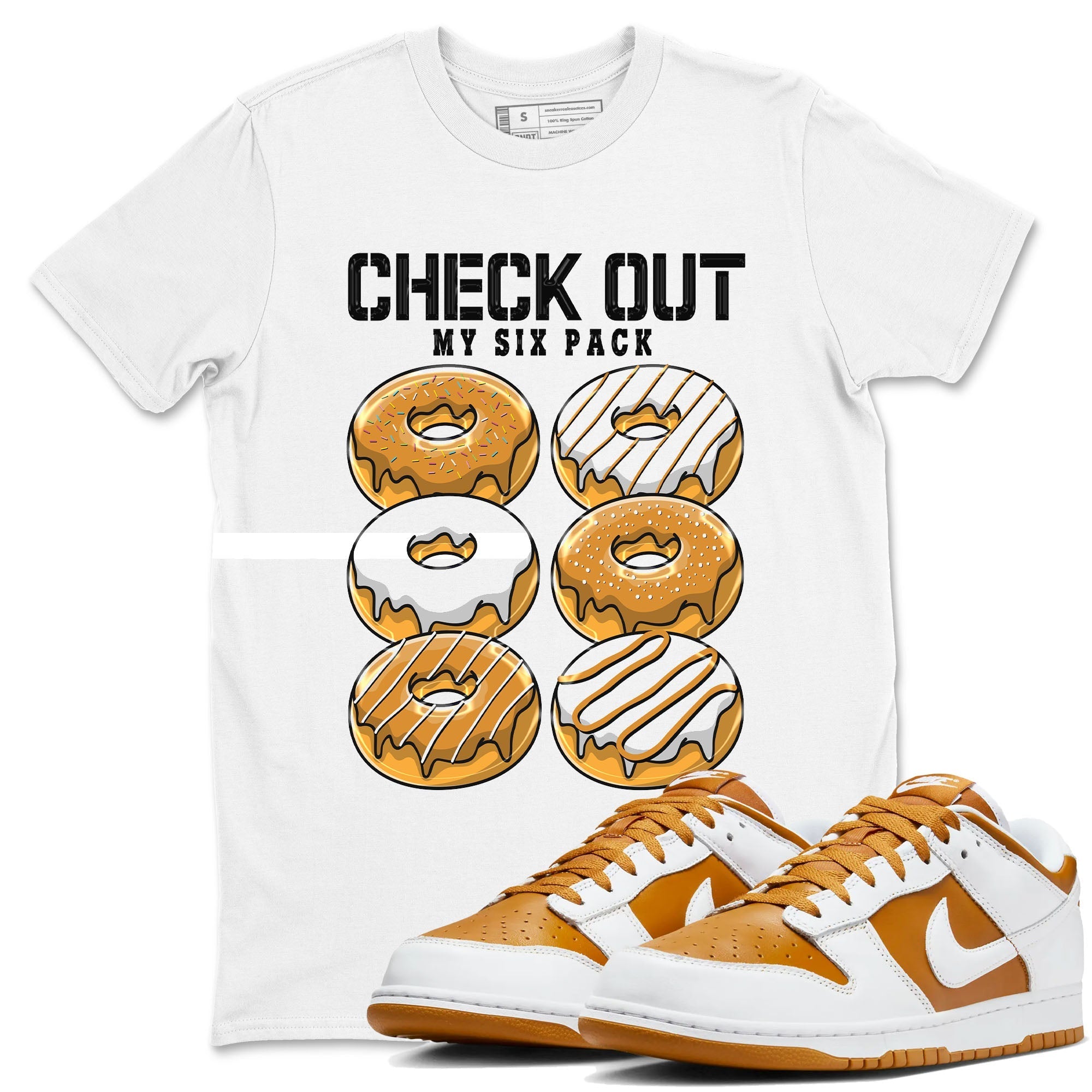 Check Out My Six Pack snkmatch Tees - Dunk Dark Curry