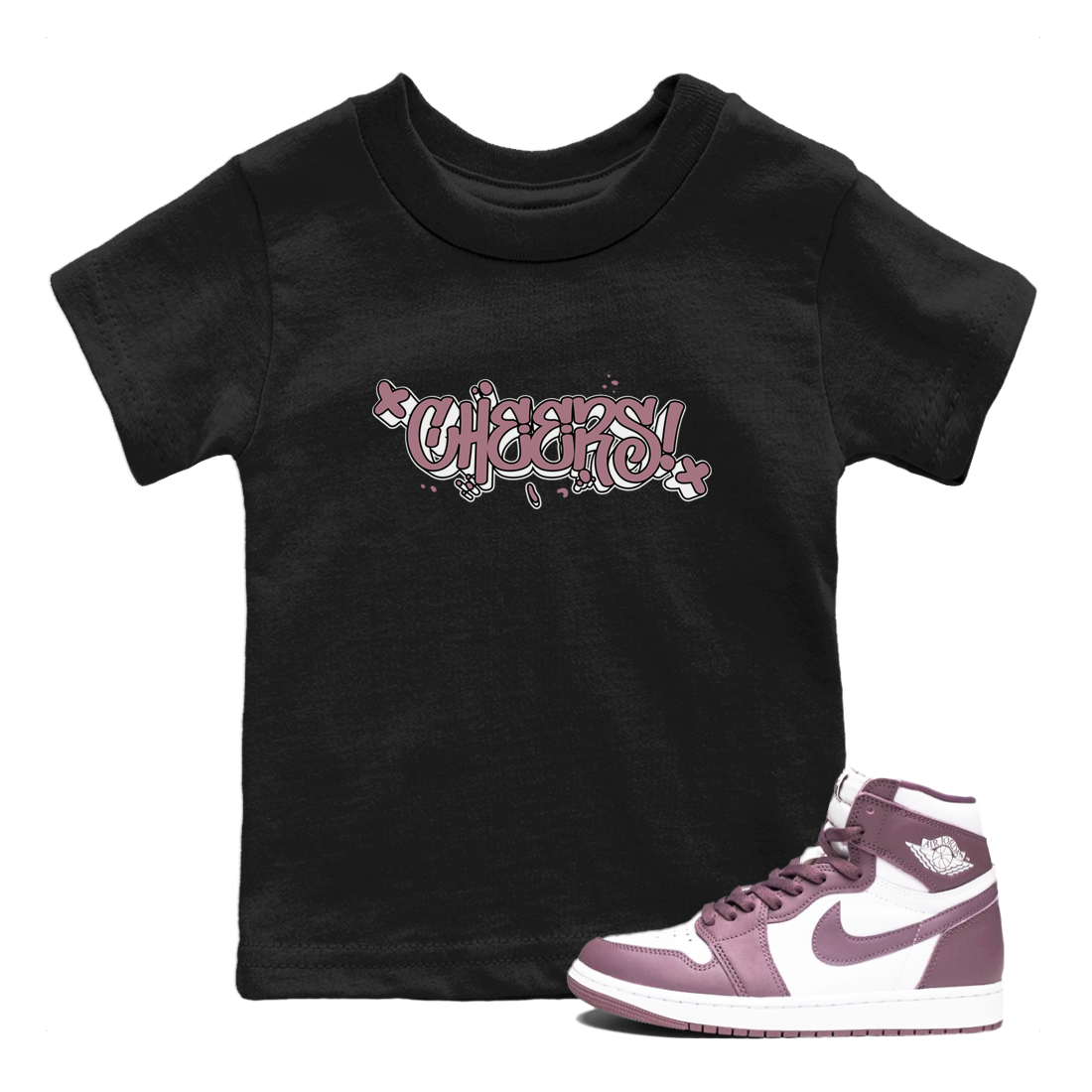 Cheers snkmatch Tee Kids - Air Jordan 1 Mauve