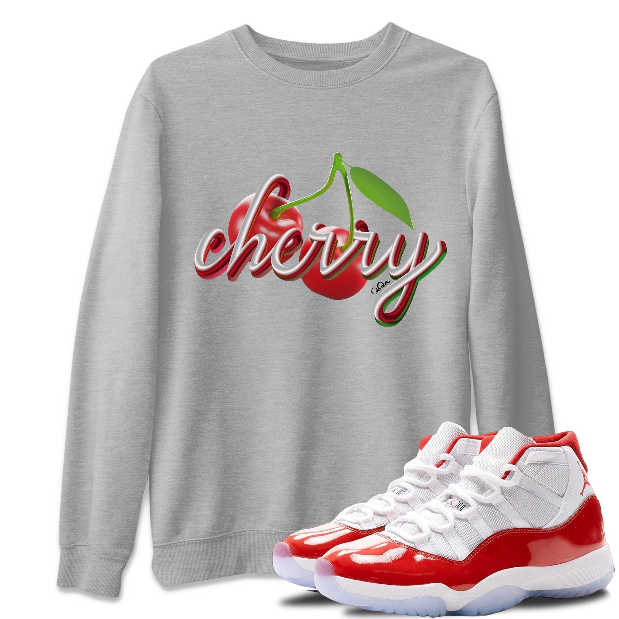 Cherry Unisex Tops - Air Jordan 11 Cherry