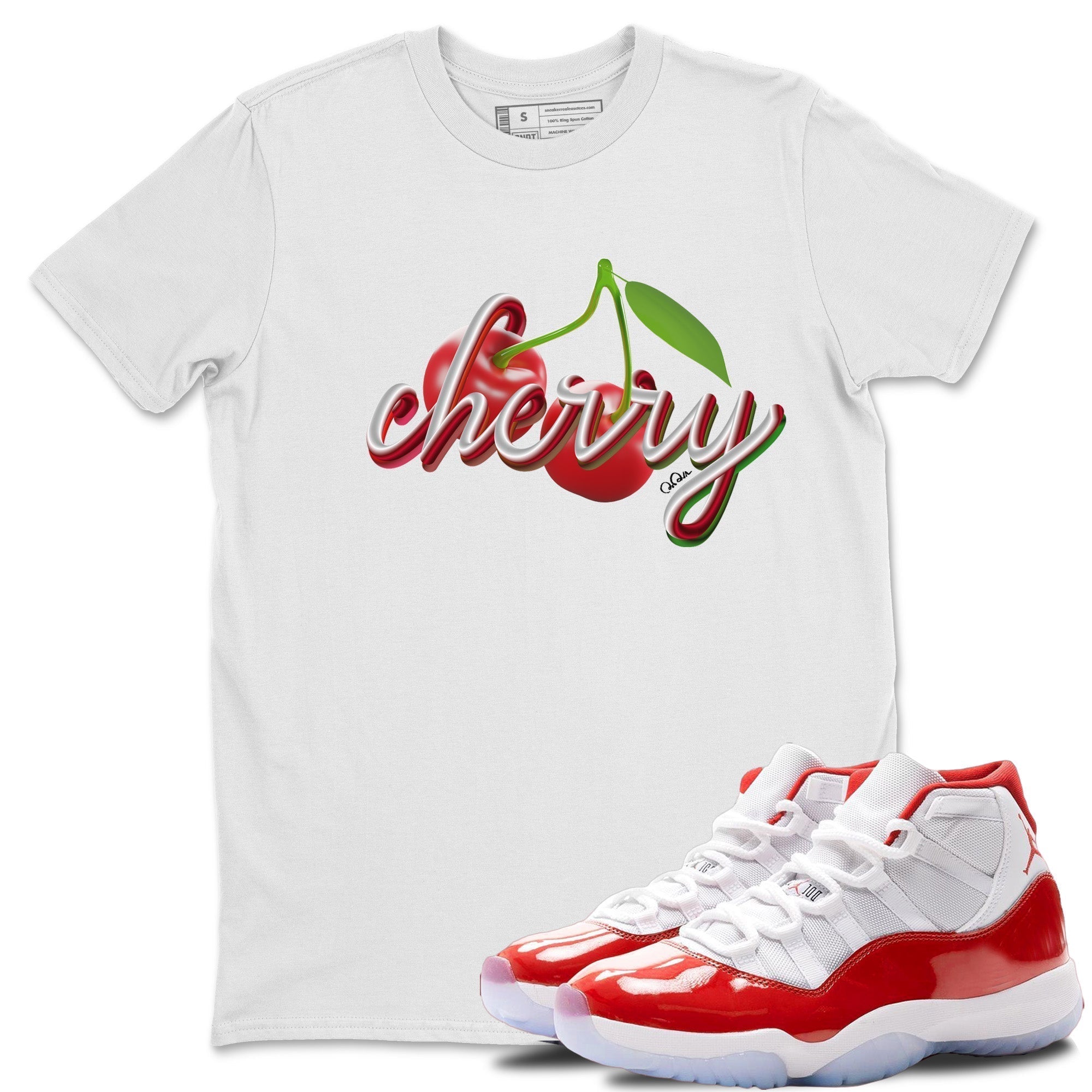 Cherry Unisex Tops - Air Jordan 11 Cherry