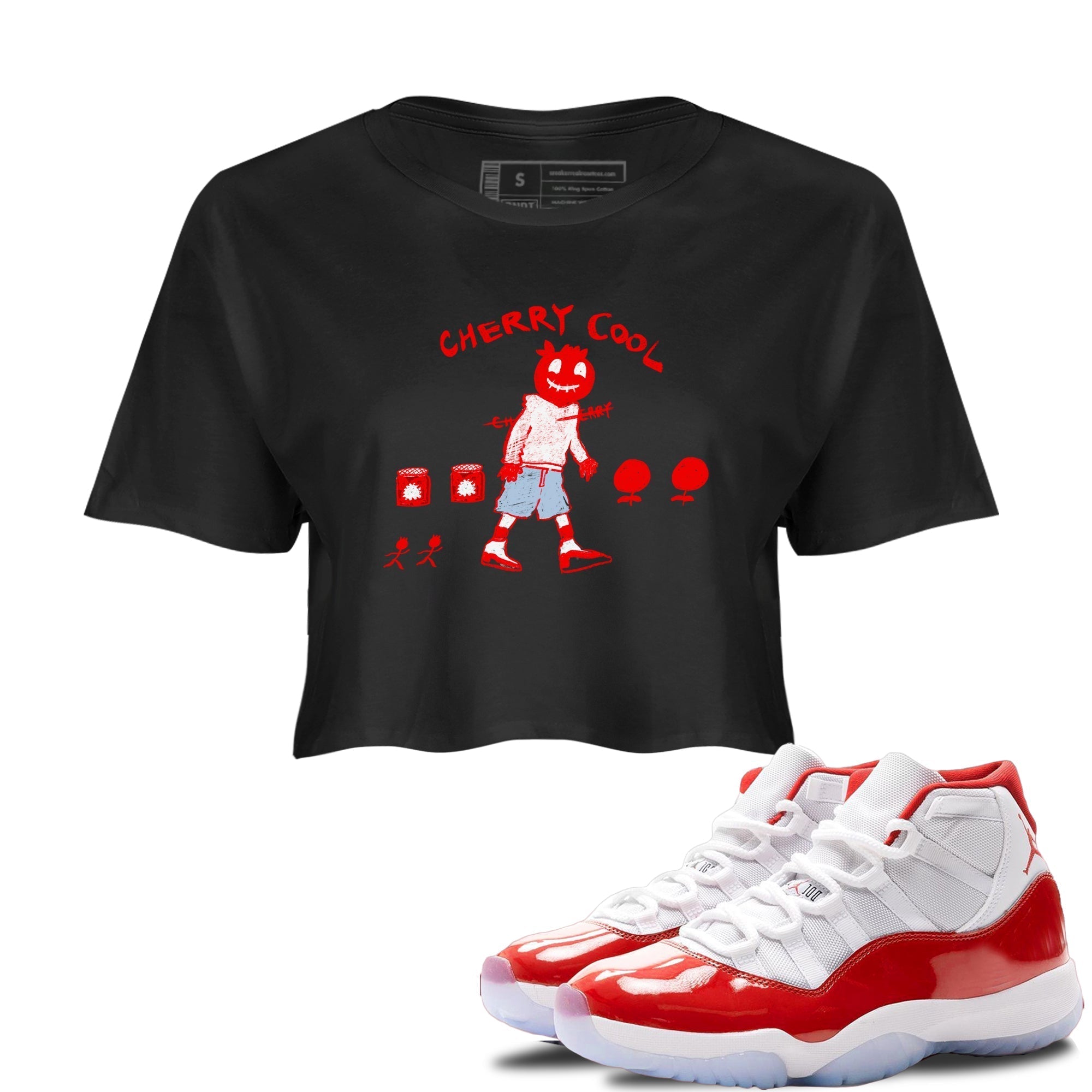 Cherry Cool snkmatch Women's Top - Air Jordan 11 Cherry