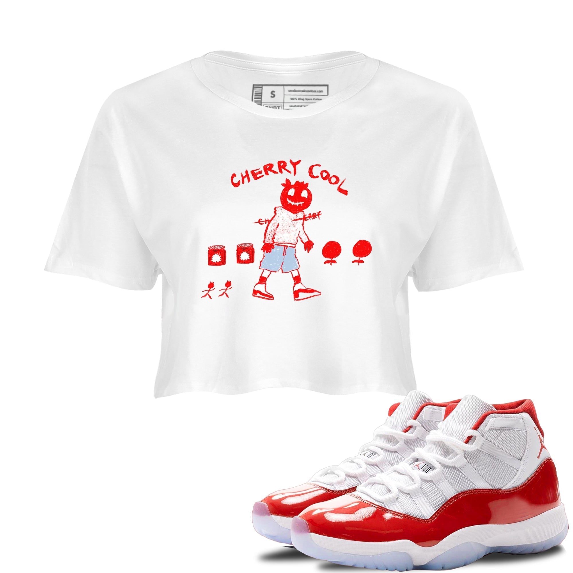 Cherry Cool snkmatch Women's Top - Air Jordan 11 Cherry
