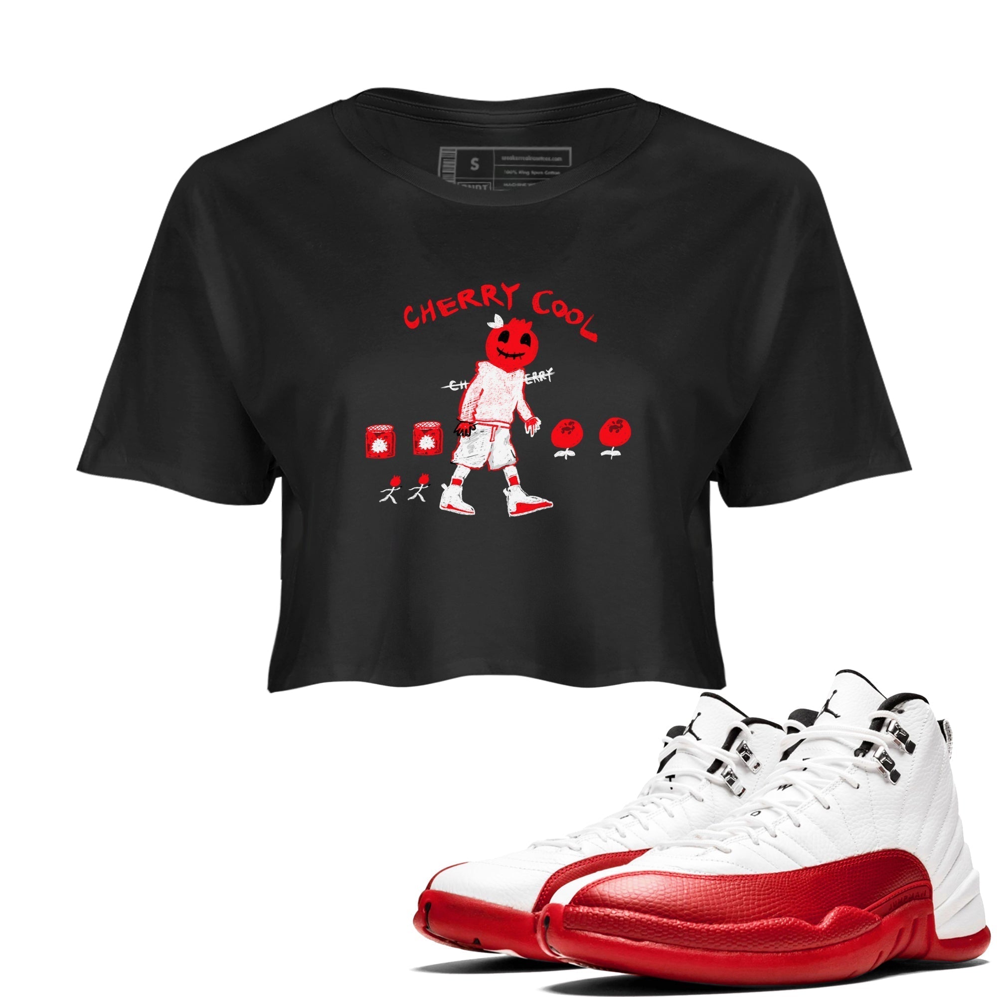 Cherry Cool snkmatch Women's Top - Air Jordan 12 Cherry