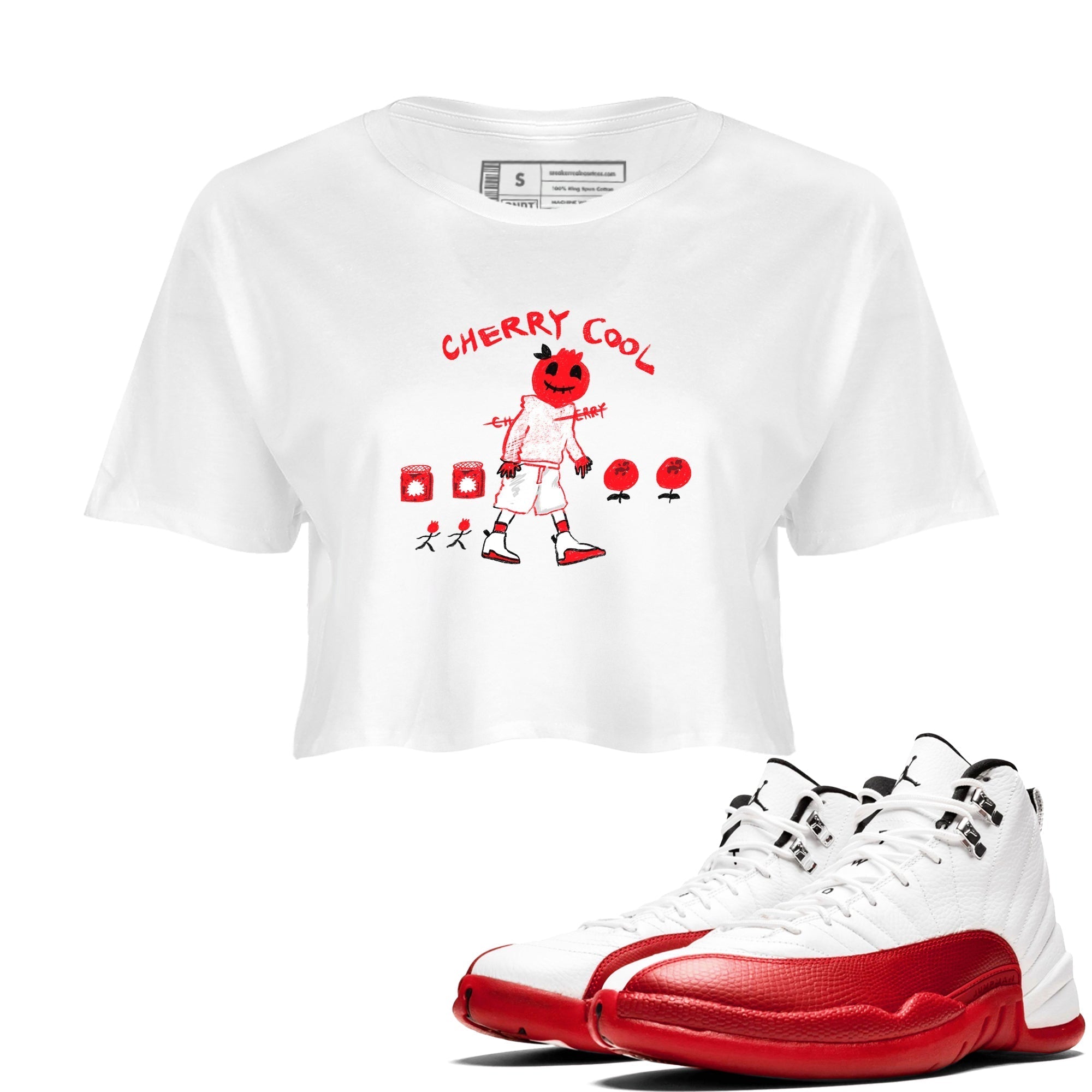 Cherry Cool snkmatch Women's Top - Air Jordan 12 Cherry