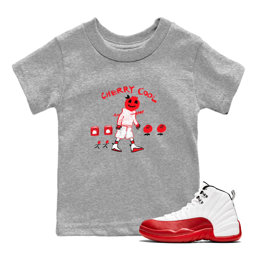 Cherry Cool snkmatch Tees Kids - Air Jordan 12 Cherry