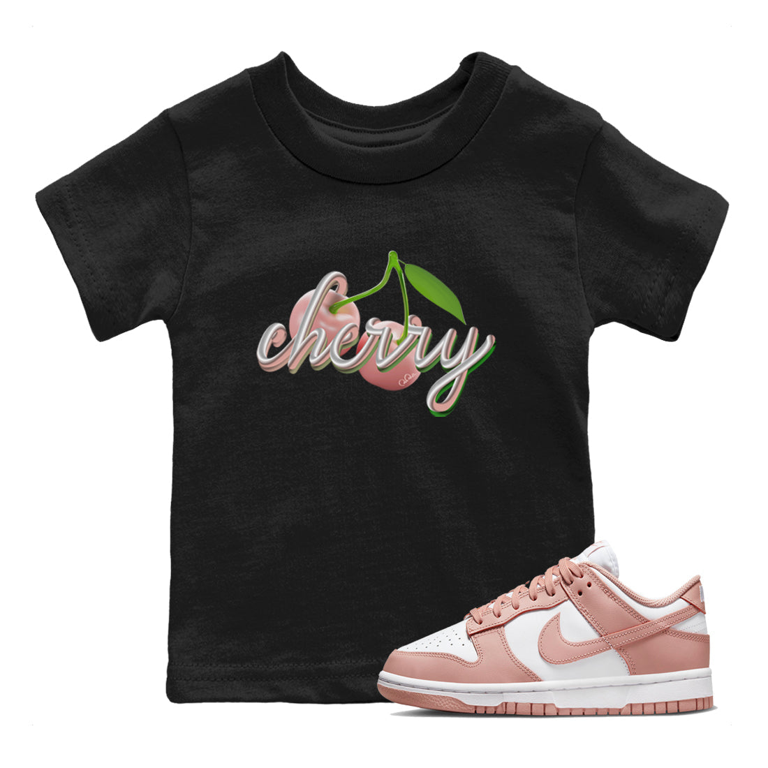 Cherry snkmatch Tee Kids - Dunk Rose Whisper