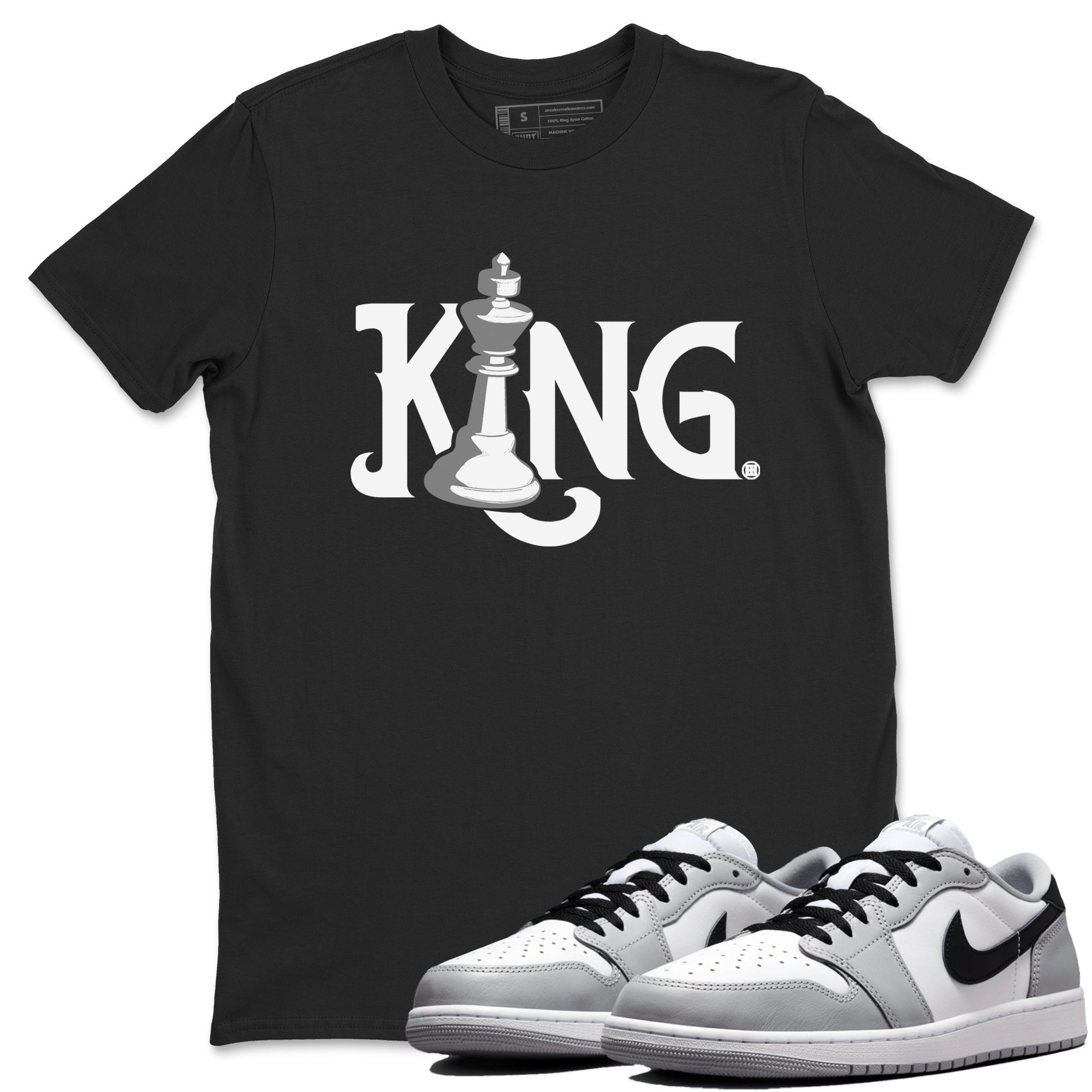 Chess King snkmatch Tees - Air Jordan 1 Wolf Grey