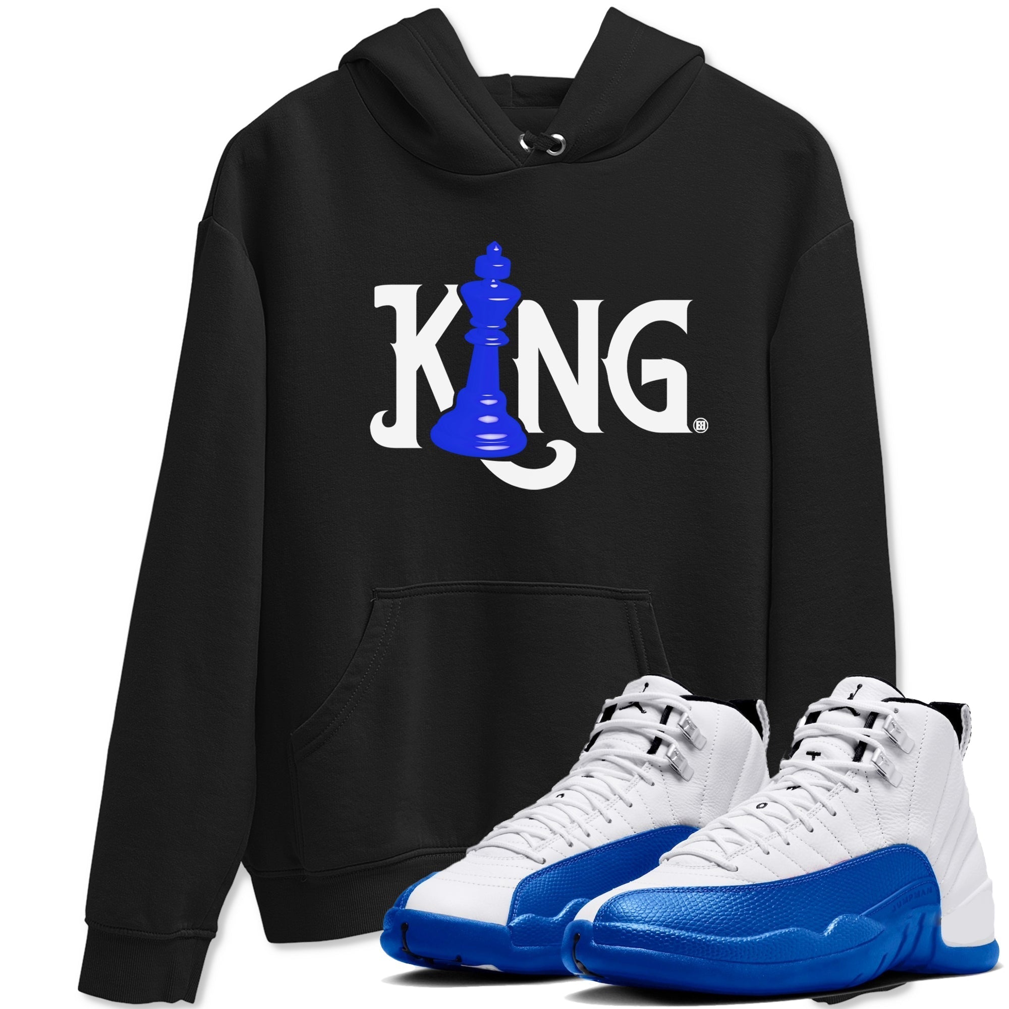 Chess King snkmatch Tees - Air Jordan 12 Blueberry