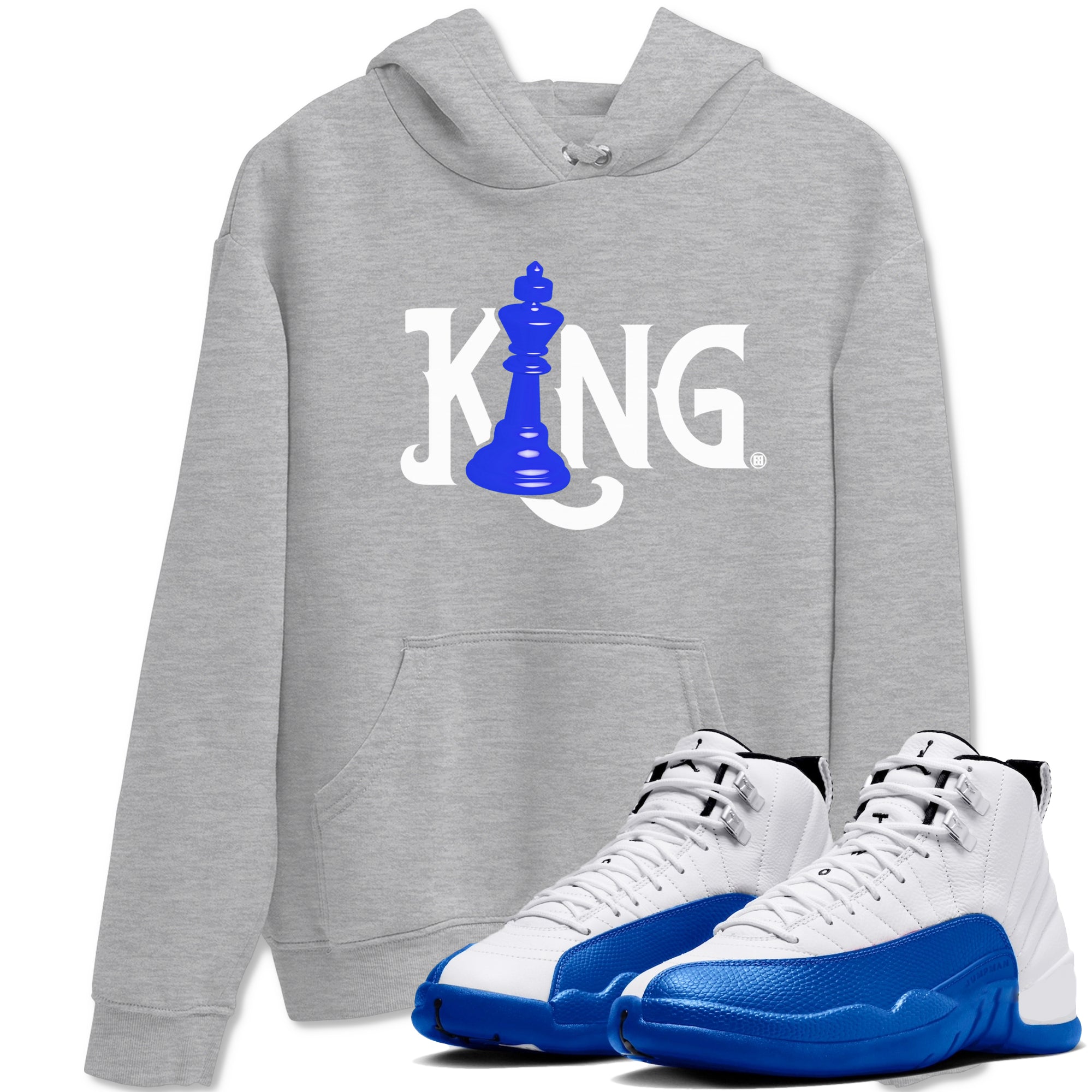 Chess King snkmatch Tees - Air Jordan 12 Blueberry