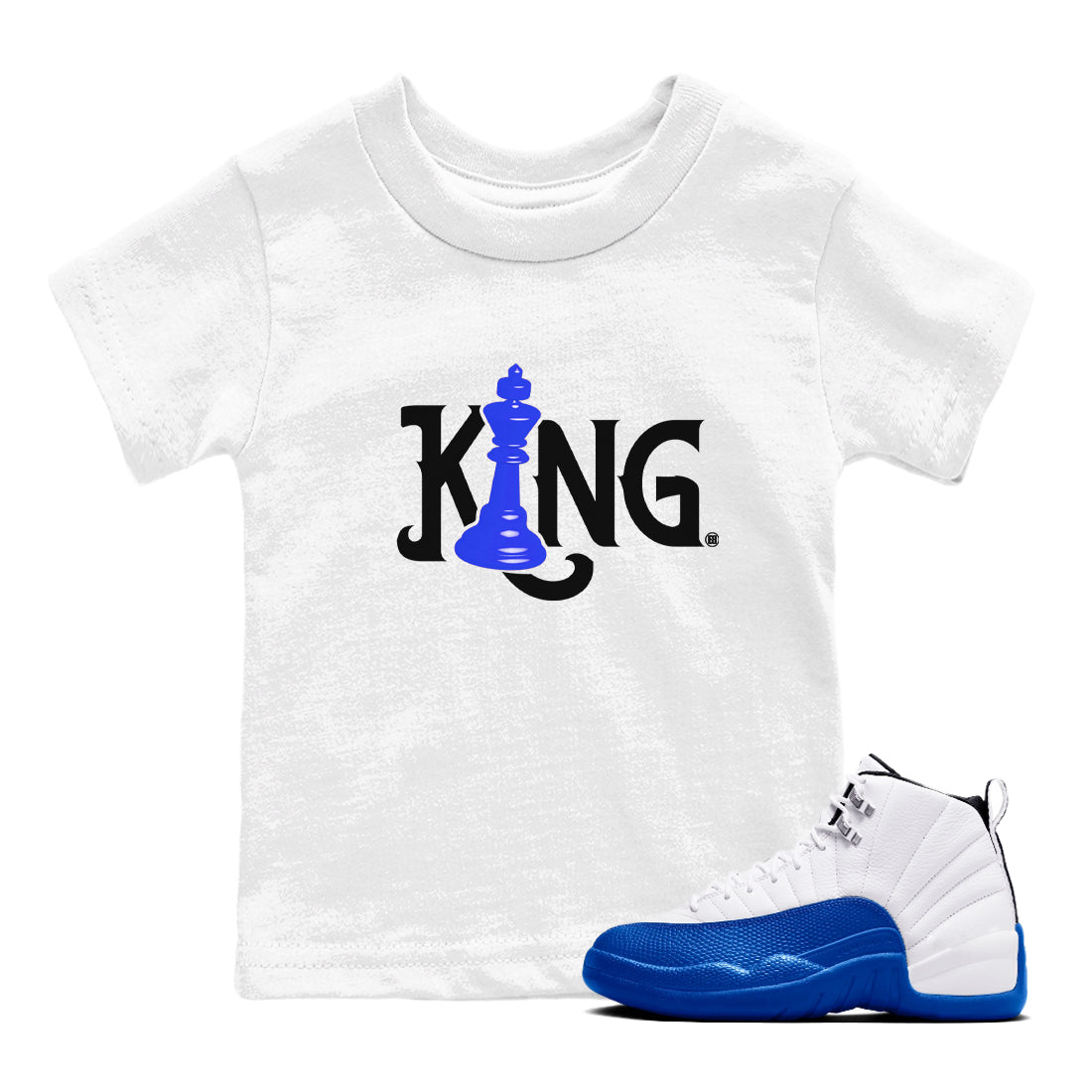 Chess King snkmatch Tees Kids - Air Jordan 12 Blueberry