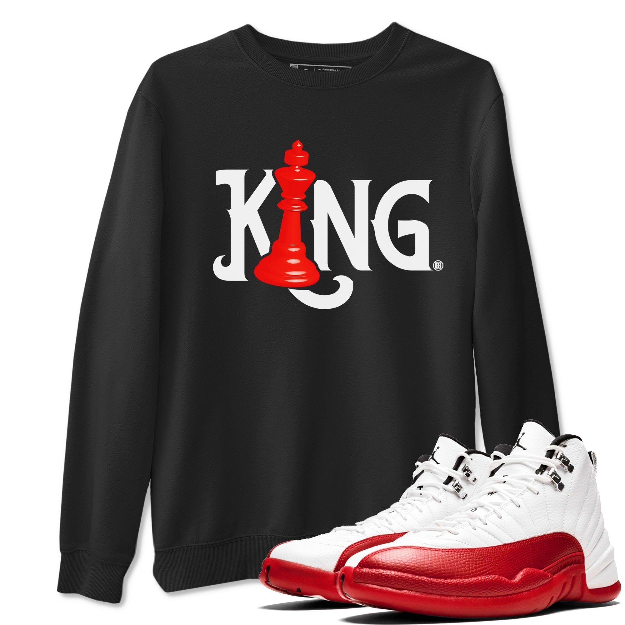 Chess King snkmatch Tees - Air Jordan 12 Cherry