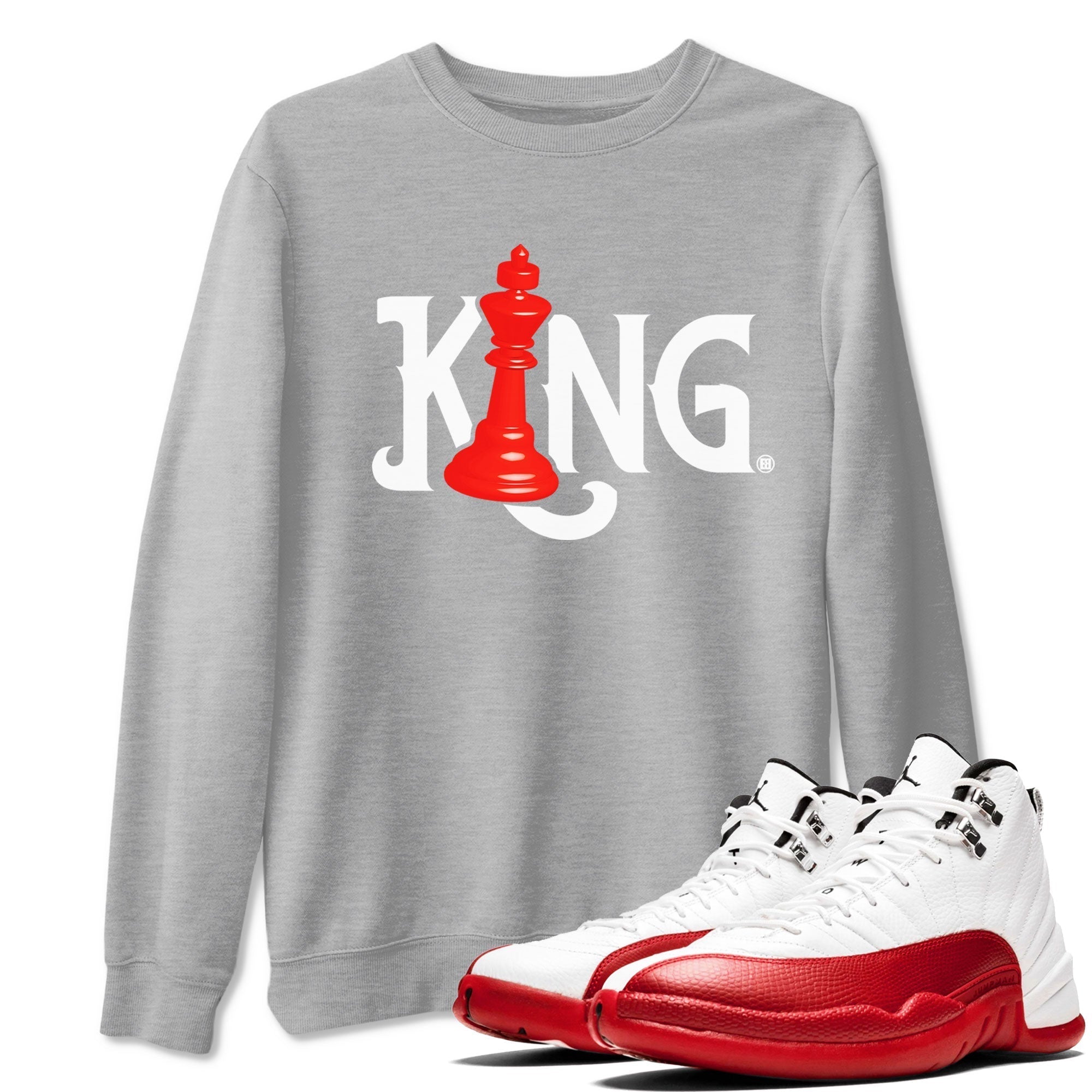Chess King snkmatch Tees - Air Jordan 12 Cherry