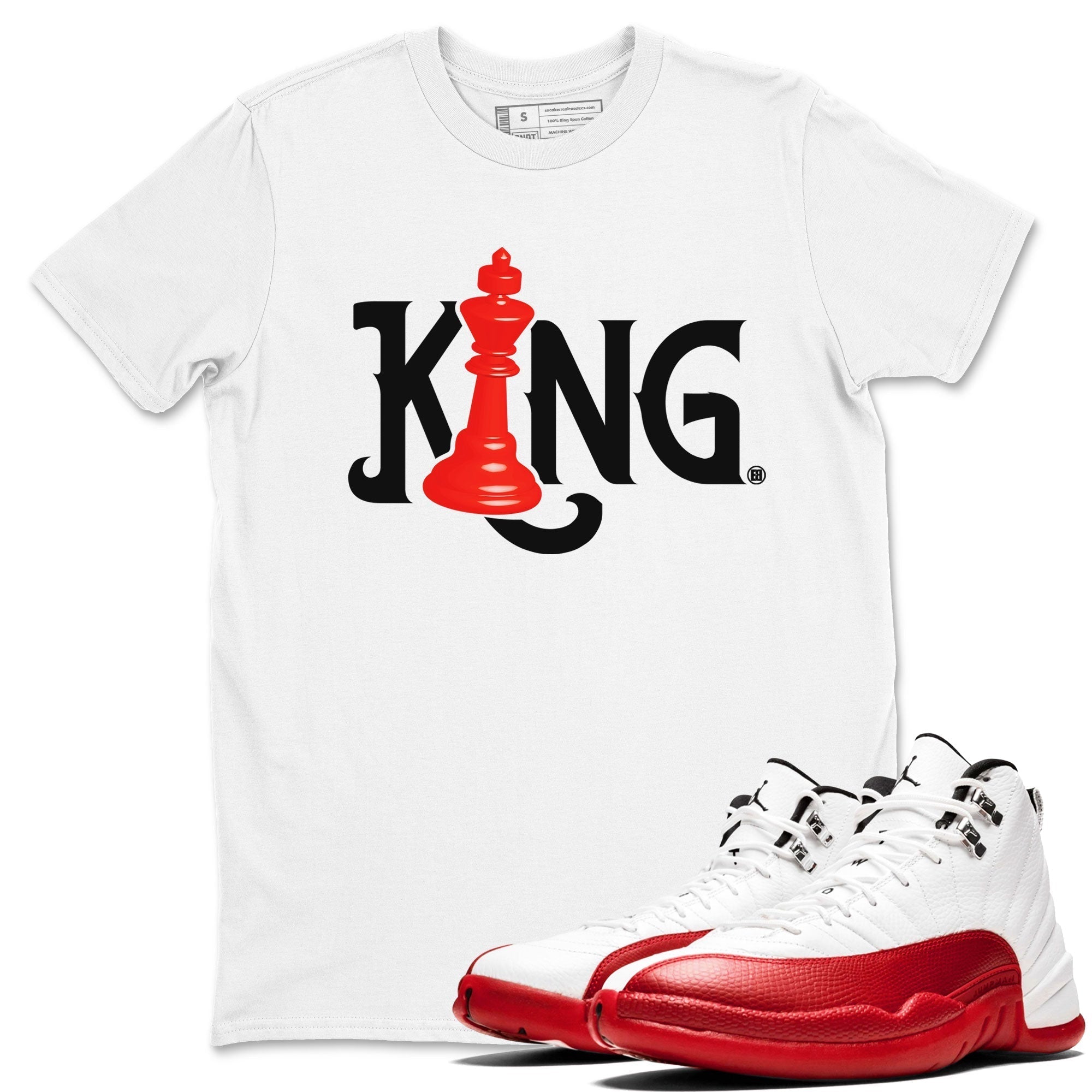 Chess King snkmatch Tees - Air Jordan 12 Cherry