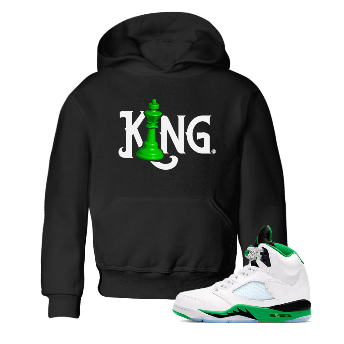 Chess King snkmatch Tees Kids - Air Jordan 5 Lucky Green