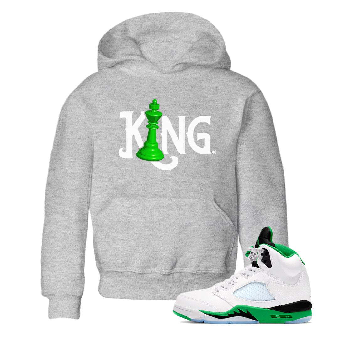 Chess King snkmatch Tees Kids - Air Jordan 5 Lucky Green
