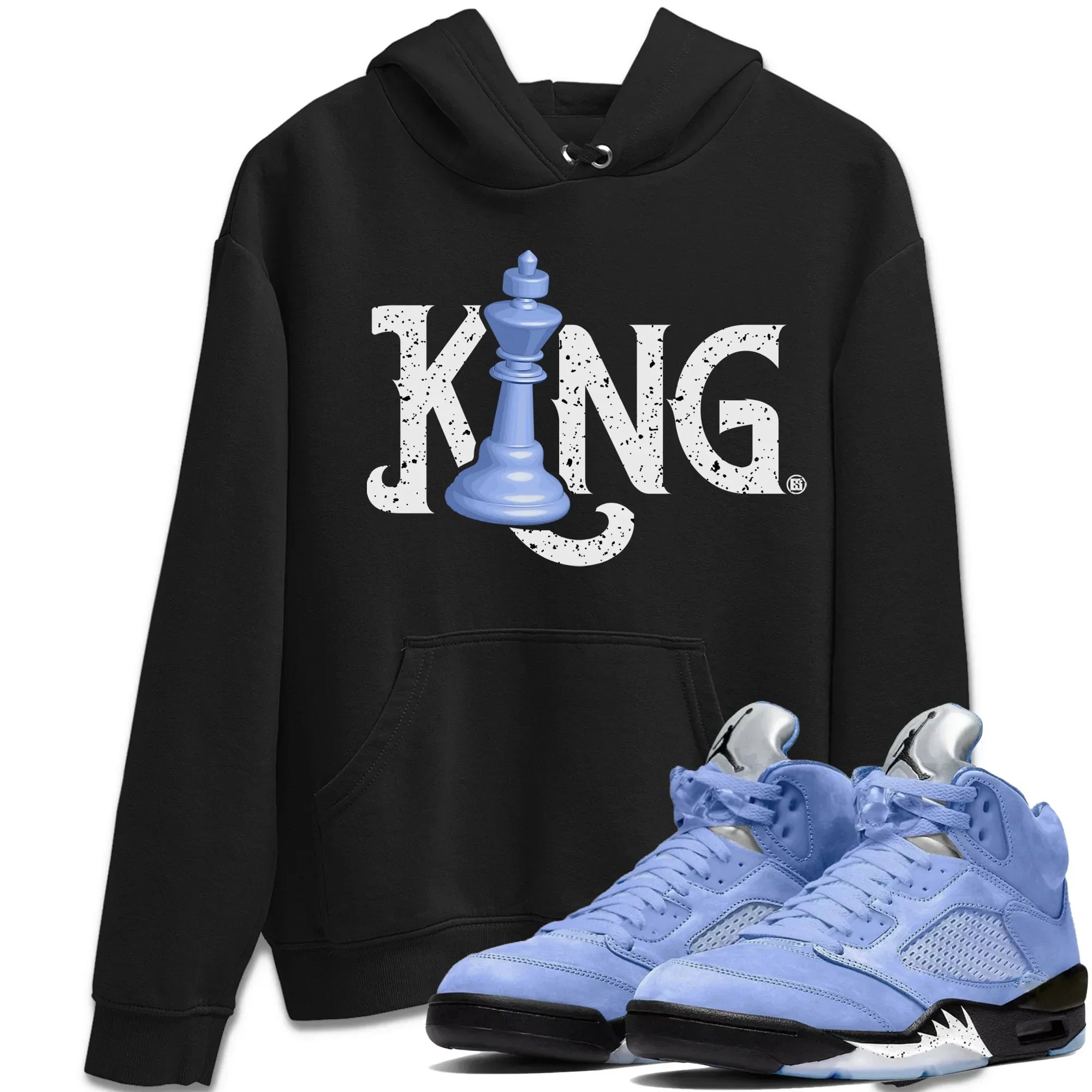 Chess King Unisex Tops - Air Jordan 5 UNC