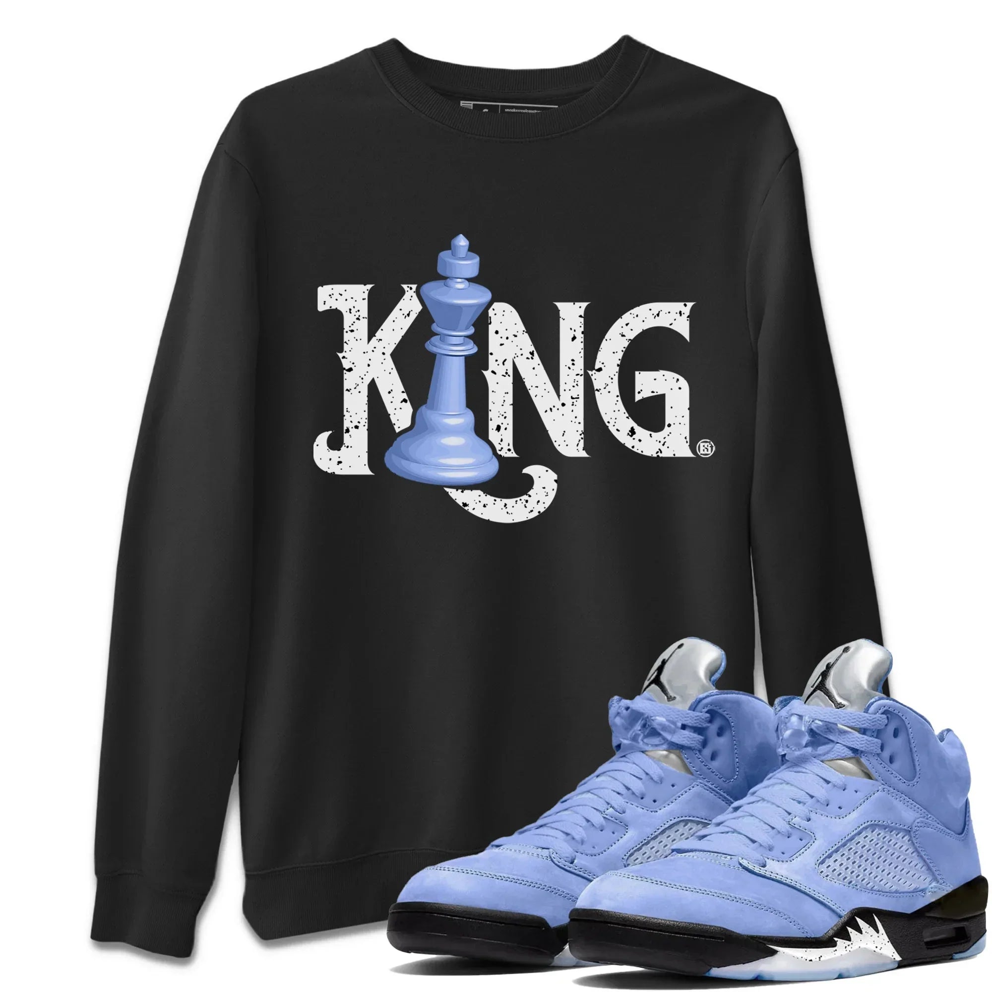 Chess King Unisex Tops - Air Jordan 5 UNC