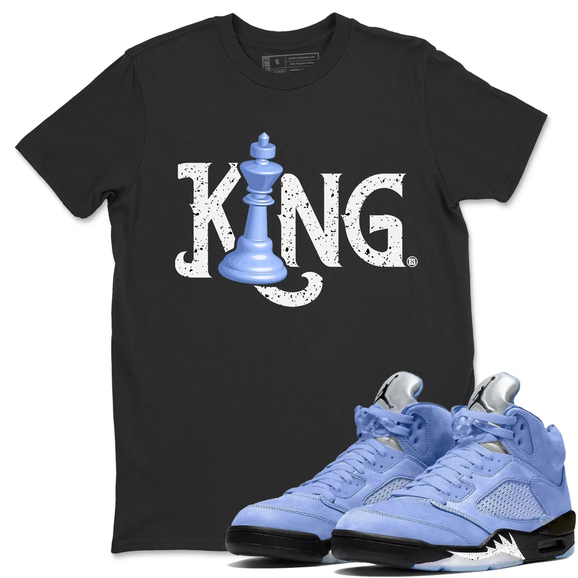 Chess King Unisex Tops - Air Jordan 5 UNC