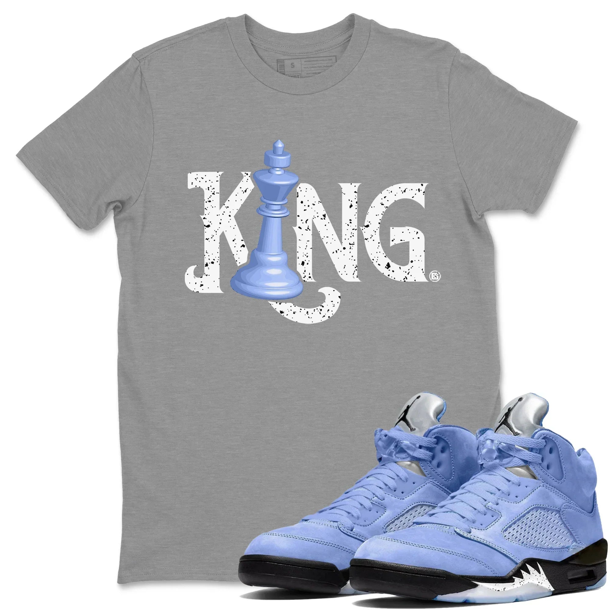 Chess King Unisex Tops - Air Jordan 5 UNC