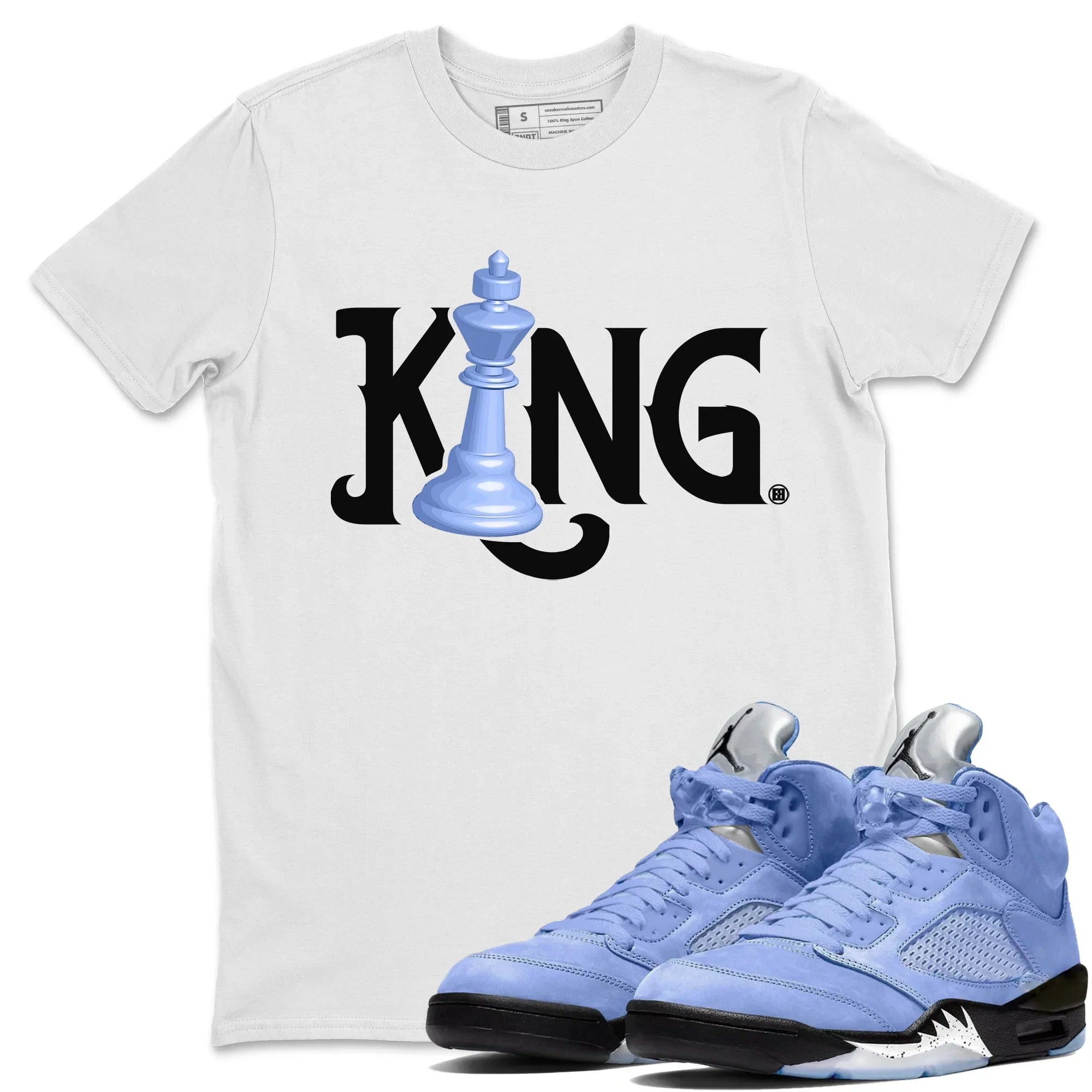 Chess King Unisex Tops - Air Jordan 5 UNC