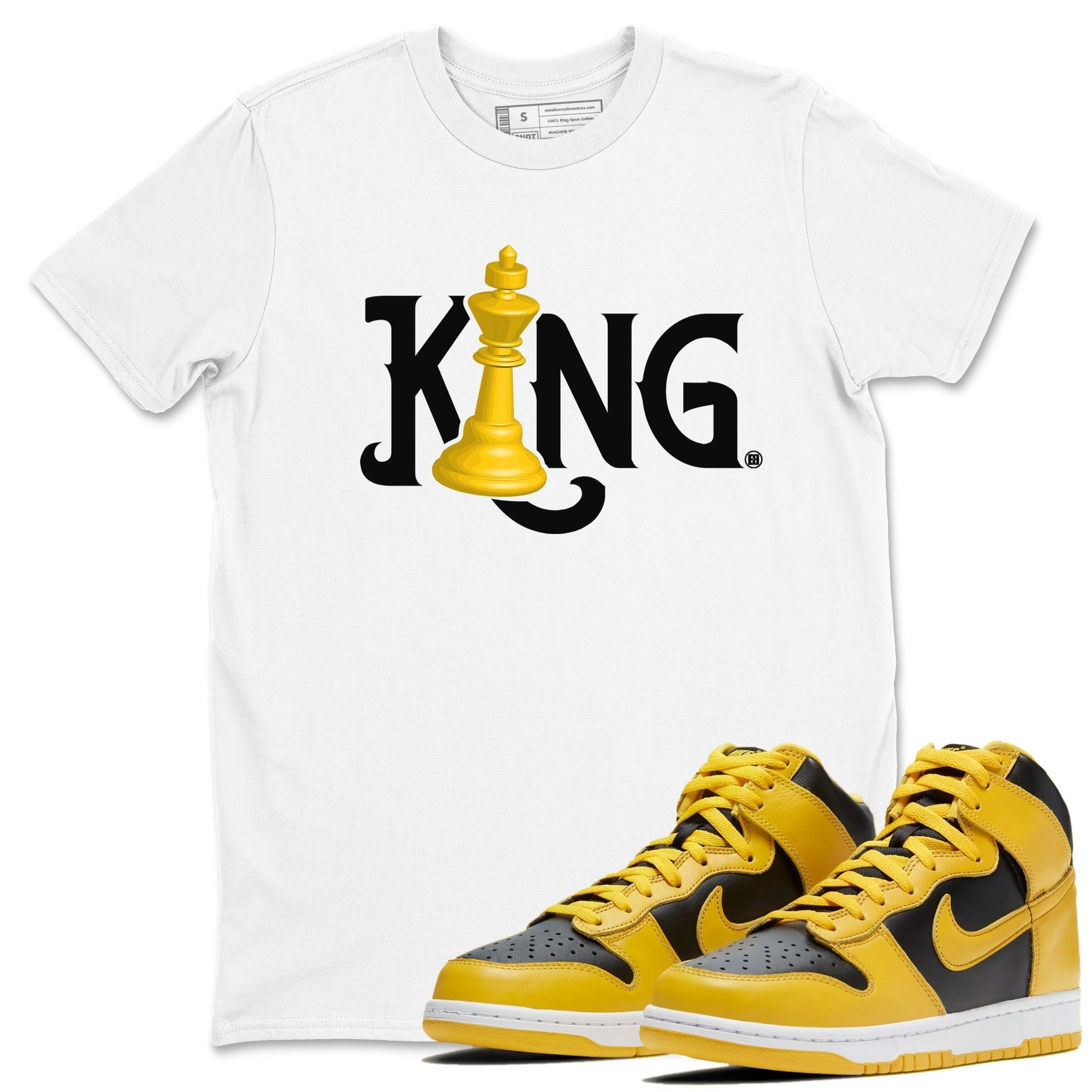 Chess King snkmatch Tees - Dunk High Pollen