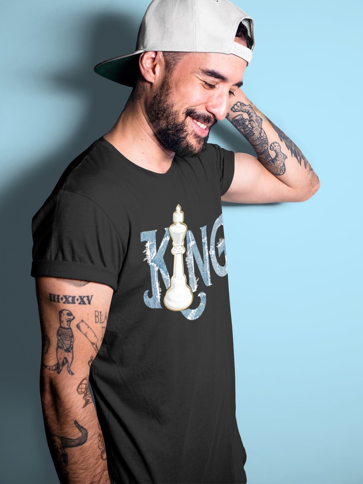 Chess King Unisex Tops - Air Jordan 1 Denim