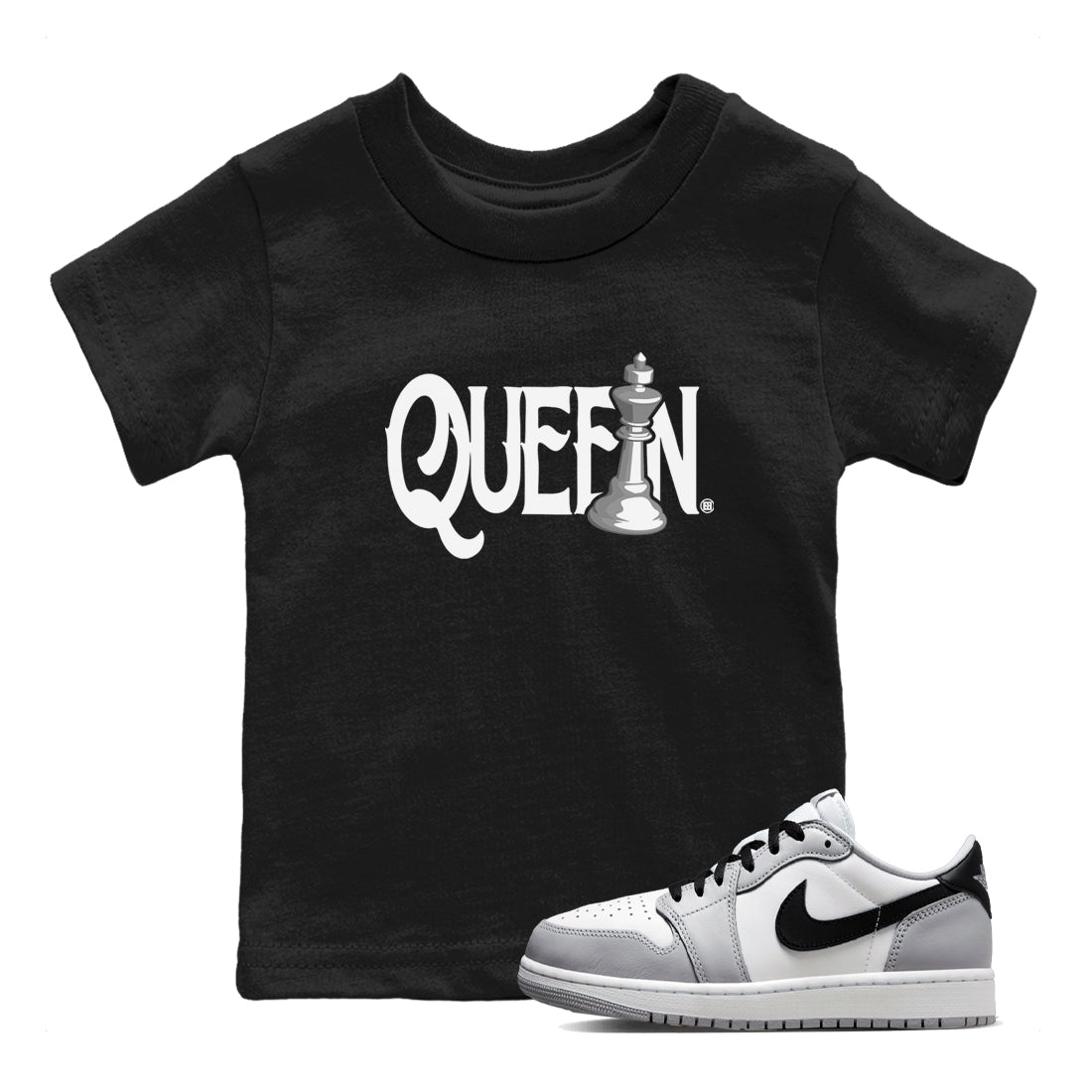 Chess Queen snkmatch Tees Kids - Air Jordan 1 Wolf Grey