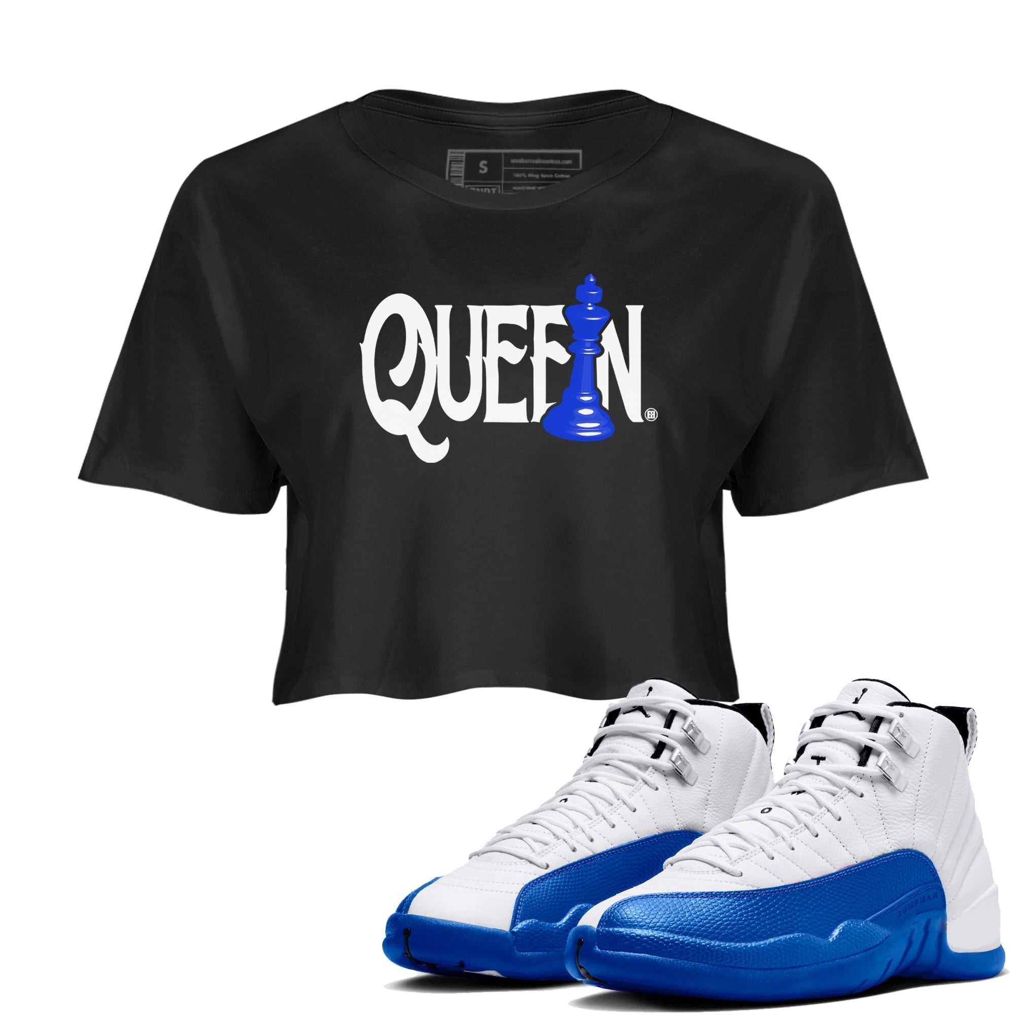 Chess Queen snkmatch Women's Top - Air Jordan 12 Blueberry