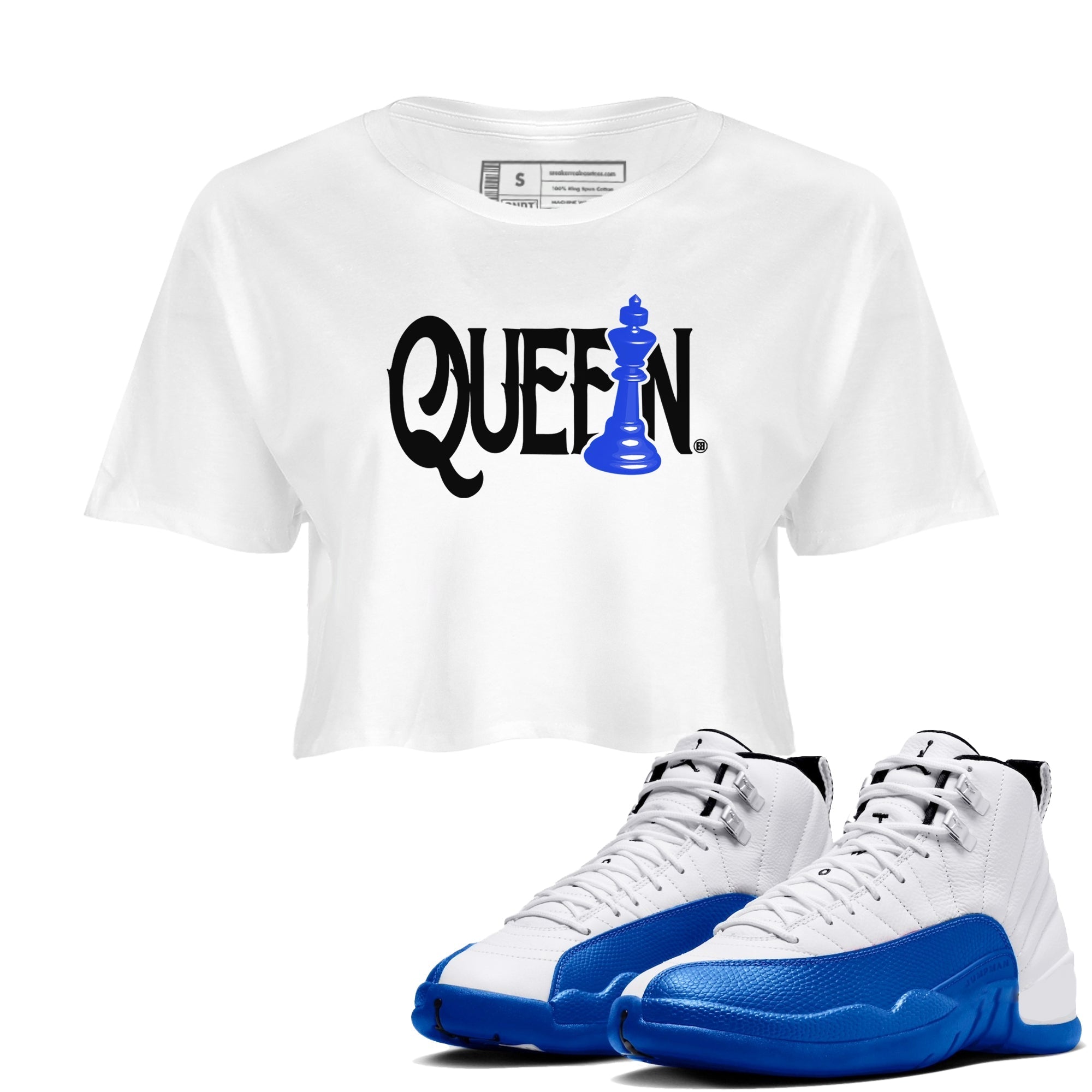 Chess Queen snkmatch Women's Top - Air Jordan 12 Blueberry