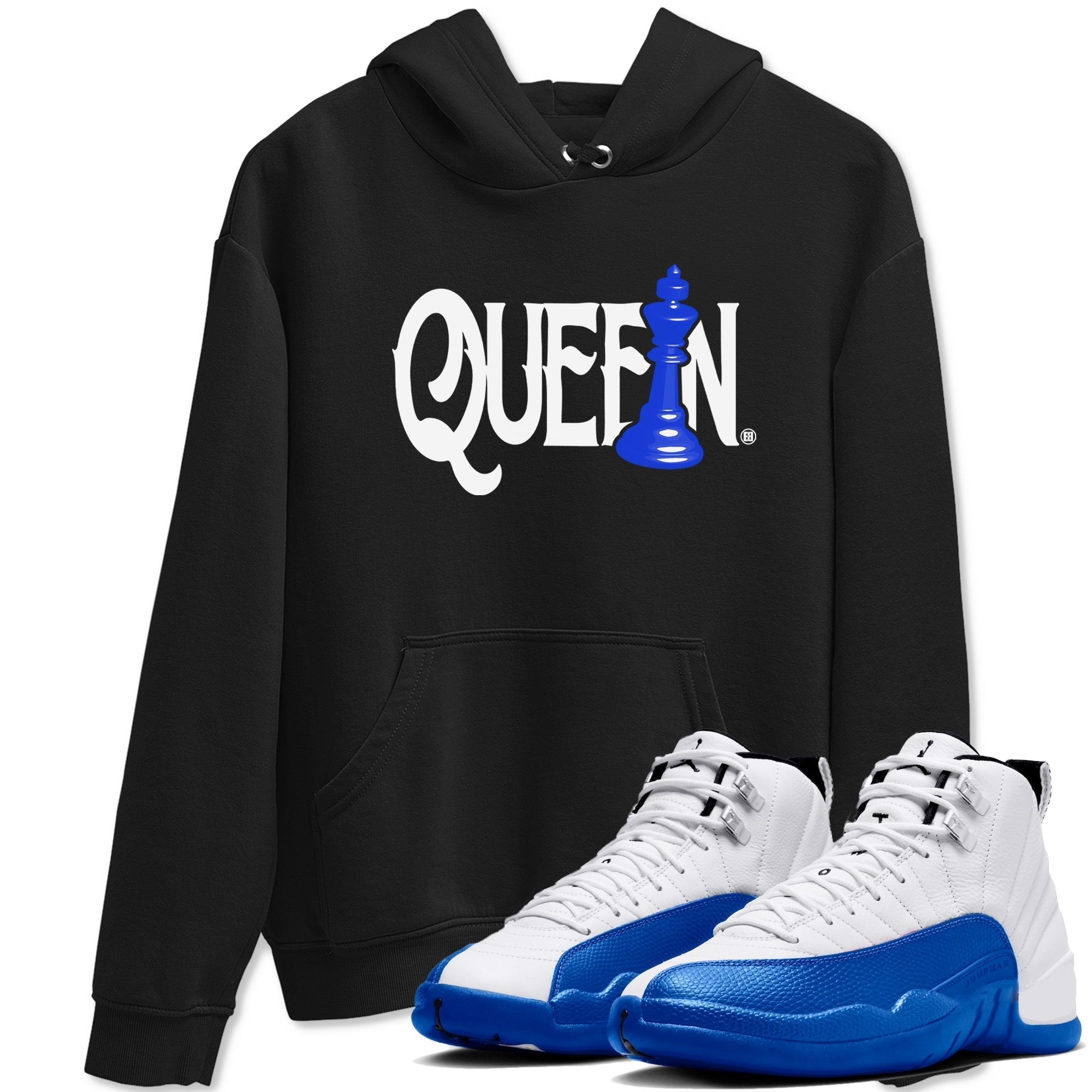 Chess Queen snkmatch Tees - Air Jordan 12 Blueberry