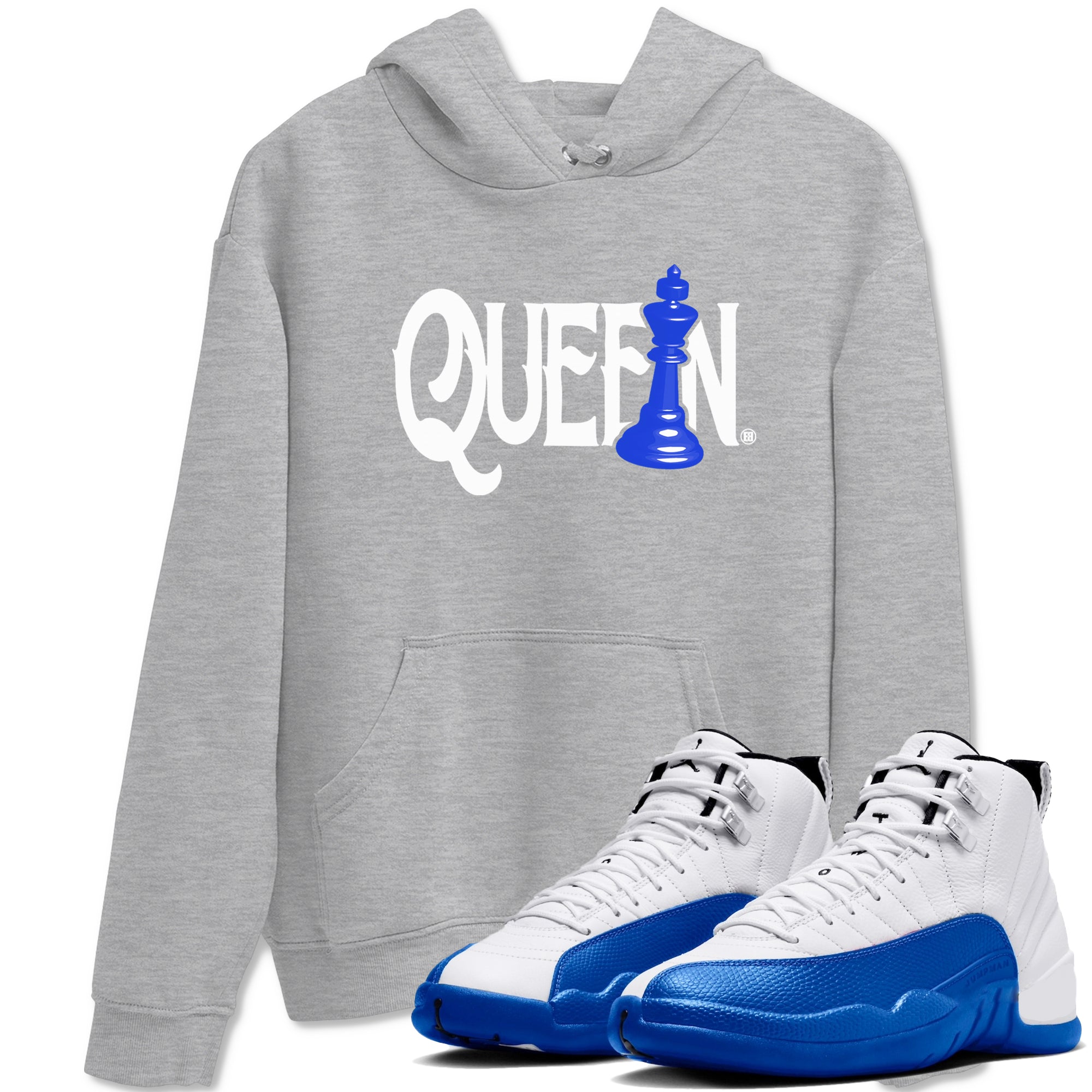 Chess Queen snkmatch Tees - Air Jordan 12 Blueberry