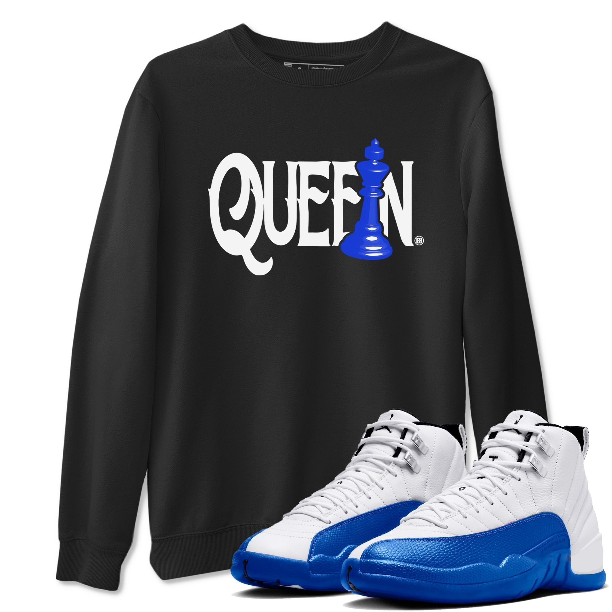 Chess Queen snkmatch Tees - Air Jordan 12 Blueberry