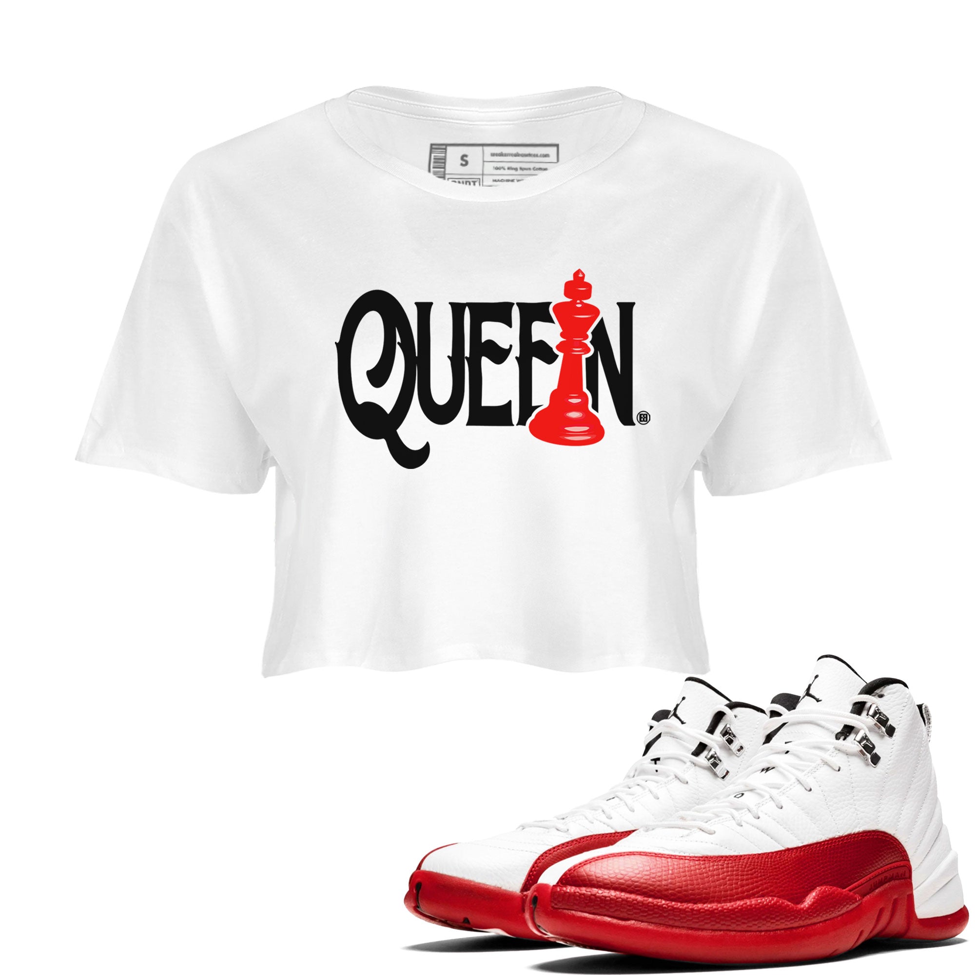 Chess Queen snkmatch Women's Top - Air Jordan 12 Cherry