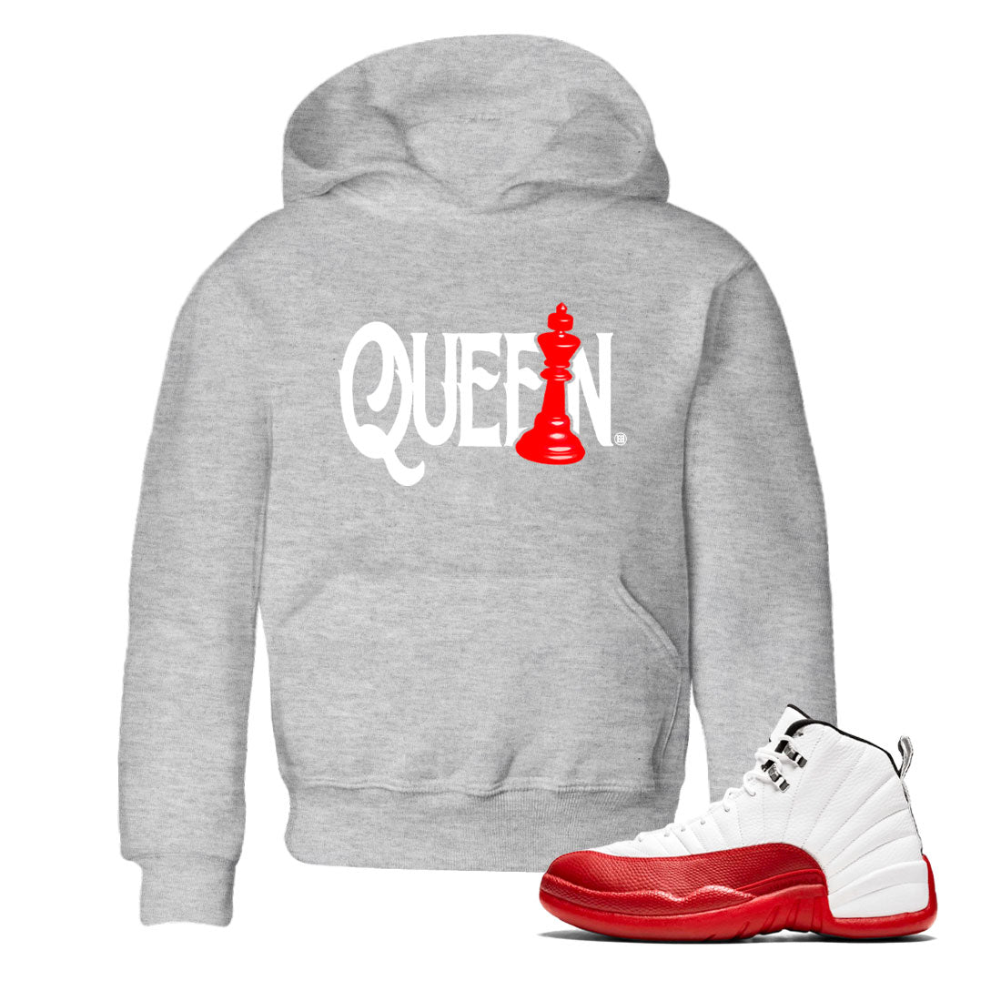 Chess Queen snkmatch Tees Kids - Air Jordan 12 Cherry
