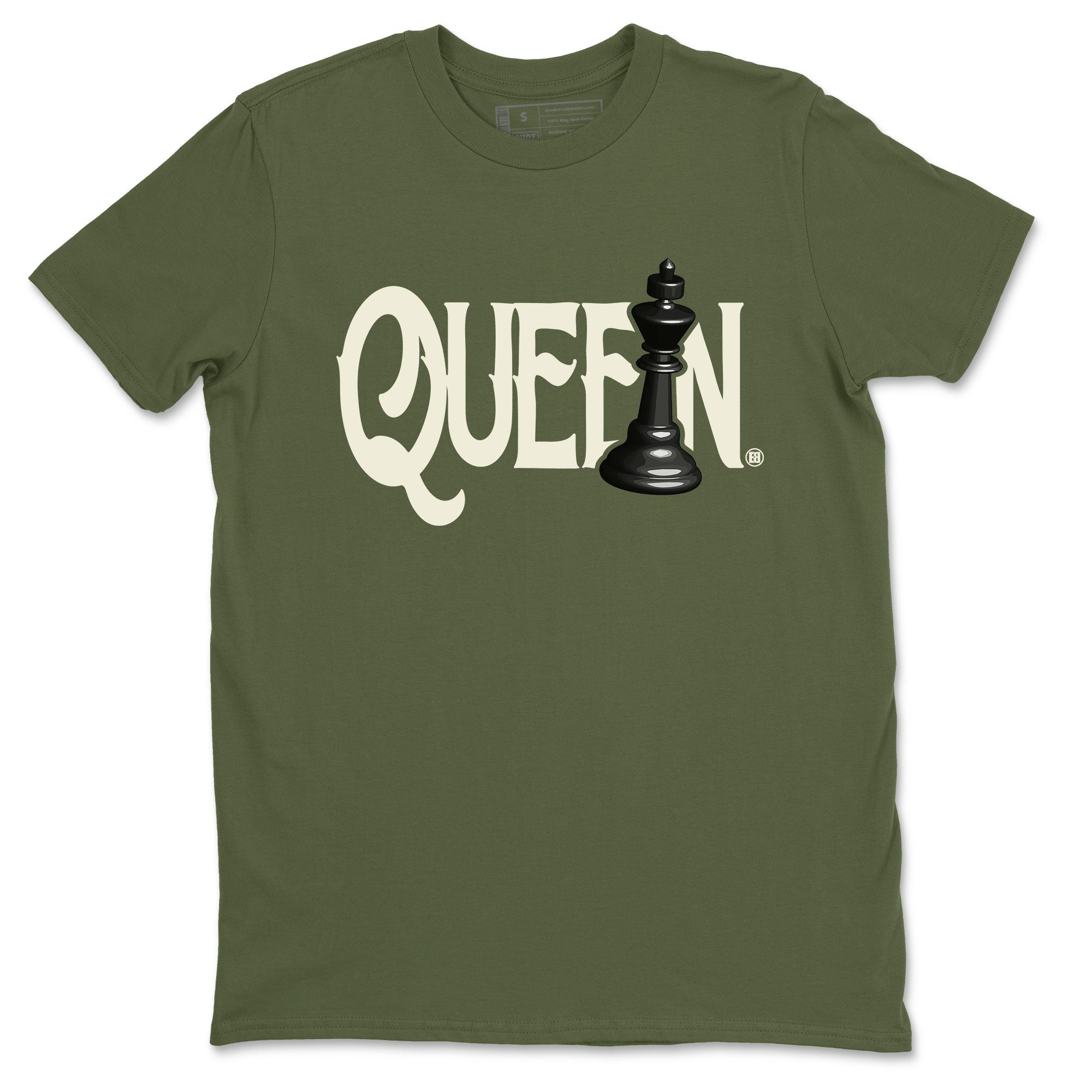 Chess Queen snkmatch Tee - Air Jordan 4 Medium Olive